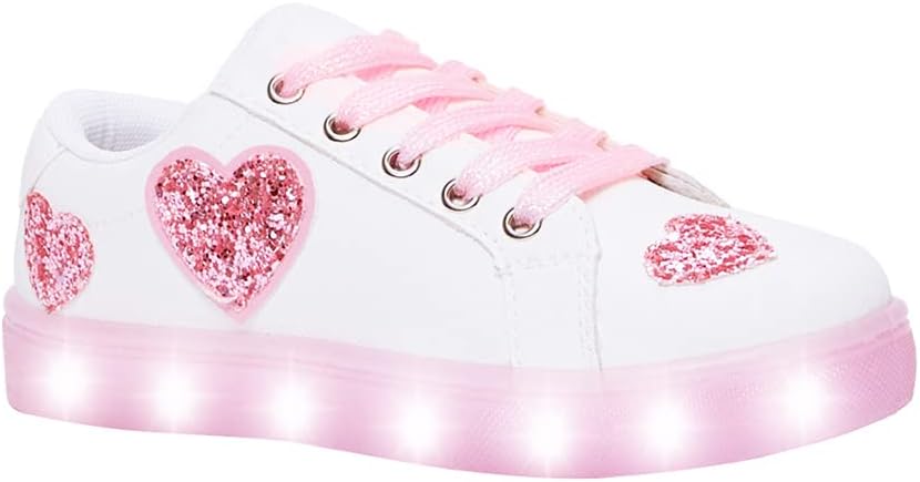 FabKids Kids Sneakers Boys Girls White Shoes Low Top Lace Up Footwear for Toddler Little Kid Big Kid