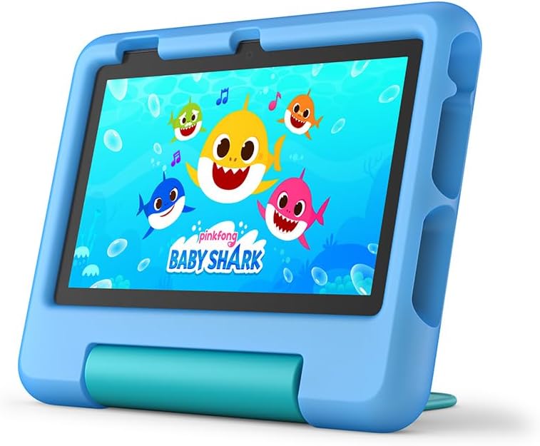 Amazon Fire 7 Kids Tablet Backpack Bundle — Bundle includes Amazon Fire 7 Kids tablet, 16GB, Blue & Blue Backpack