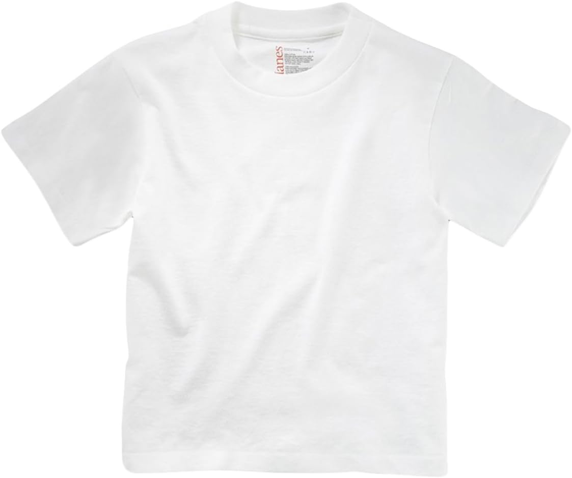Hanes Boys Tagless Comfort Seam White Tee