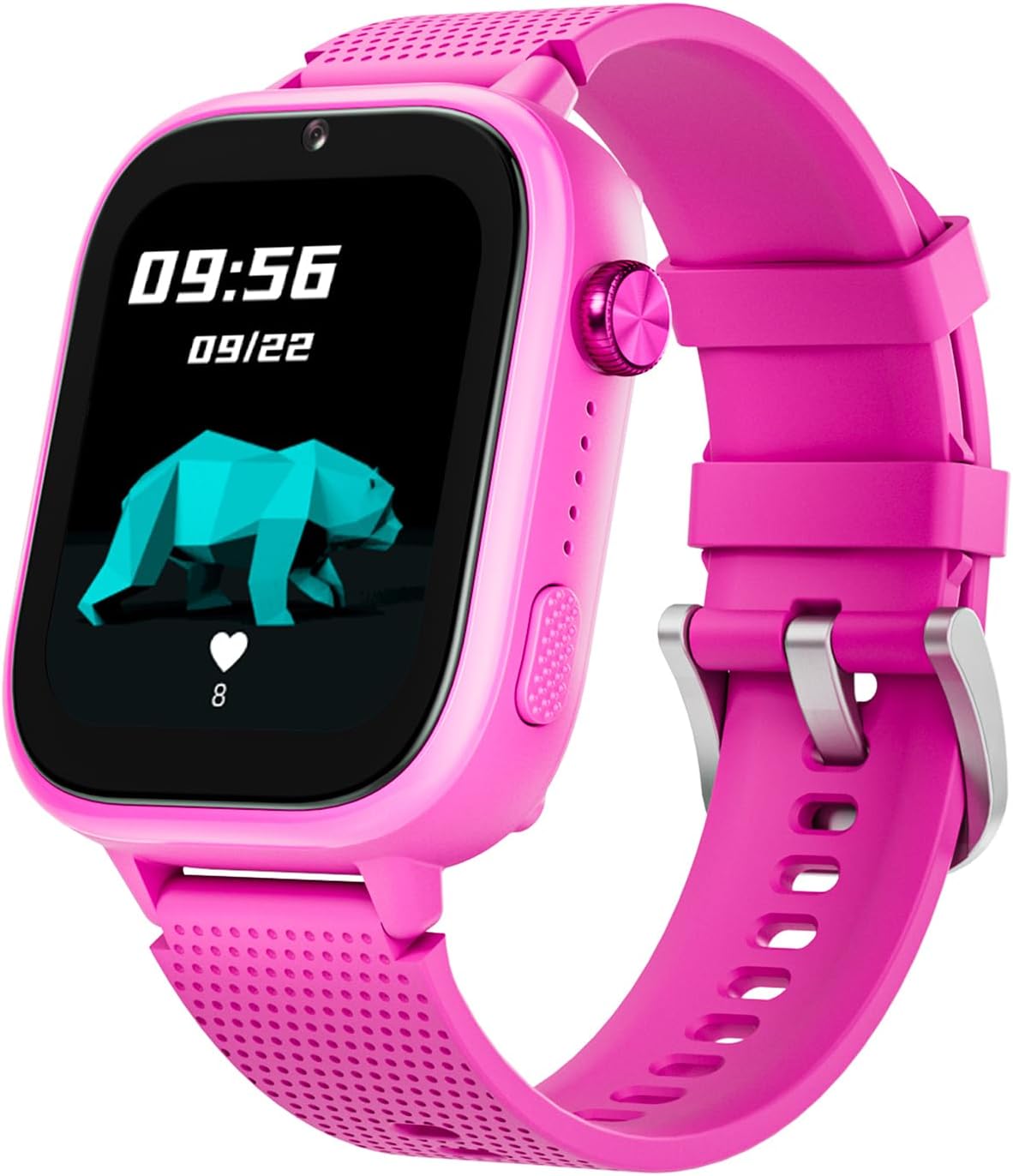 OKYUK Kids Smart Watch Gift for Girls Age 5-12, 4G Kids Watch 47 Games, HD Touch Screen Two-Way Calling Feature, School Settings, SOS, Birthday Gift for Boys and Girls Ages 7 8 9 10 (Rose Red)