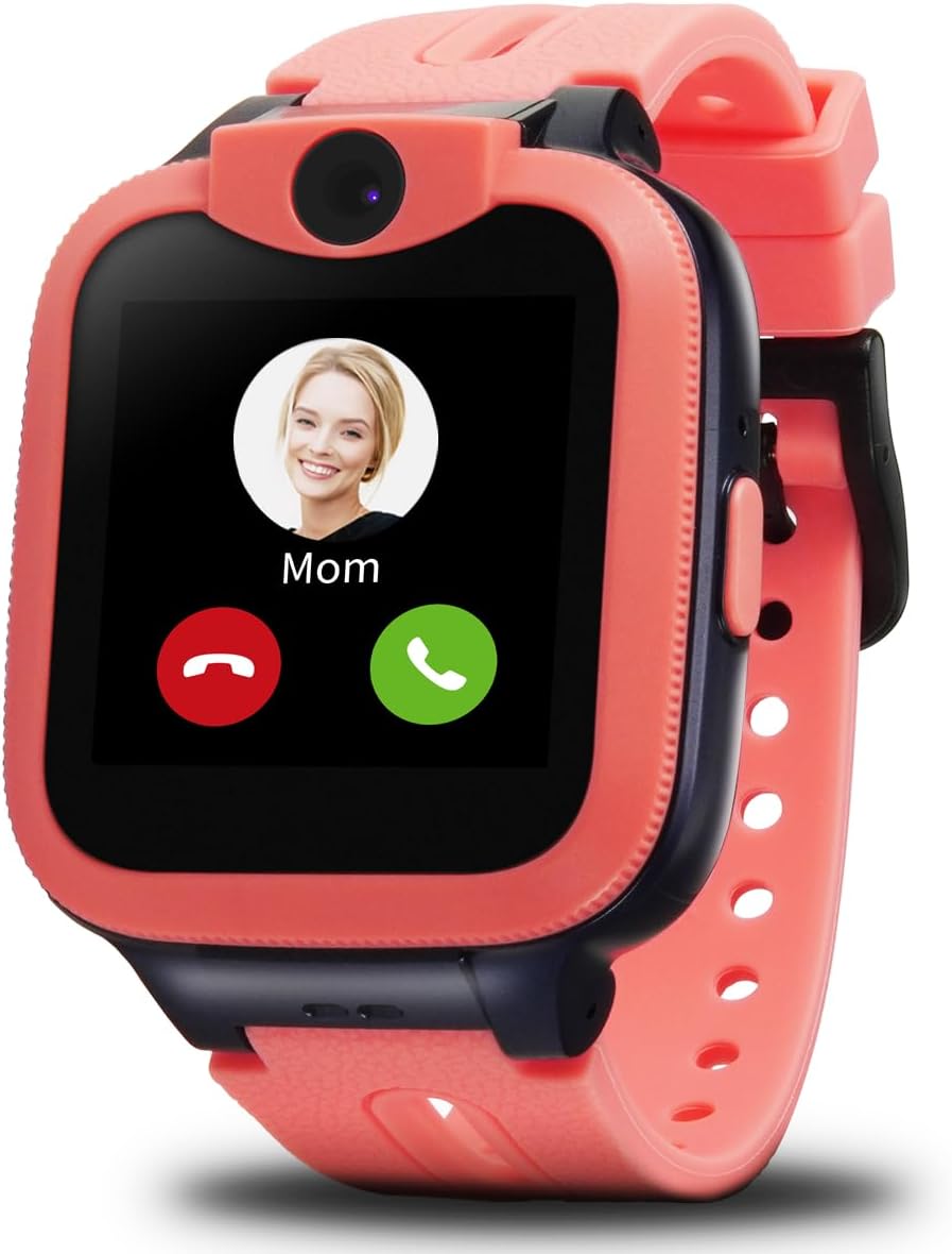 Easyfone KW2 Smart Watch Phone for Kids with Safe Calling, GPS & Activity Track and Parent App, 4G Kids Smartwatch with Calls, SOS Button and School Mode, Childrens’ Phone Alternative (Pink)