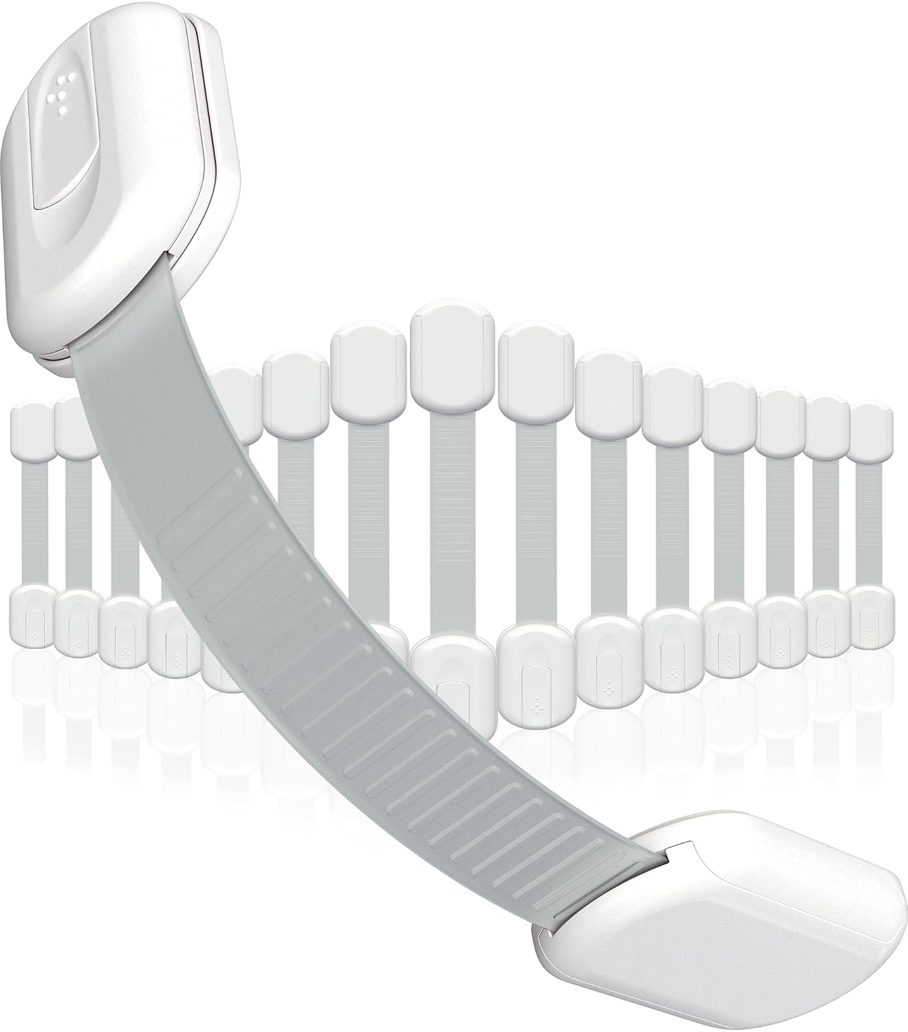 Baby Proofing Child Safety Locks (16 Pack) by Skyla Homes – The Safest, Quickest and Easiest 3M Adhesive Cabinet Latches, No Screws & Magnets, Multi-Purpose for Furniture, Kitchen, Ovens, Toilet Seats