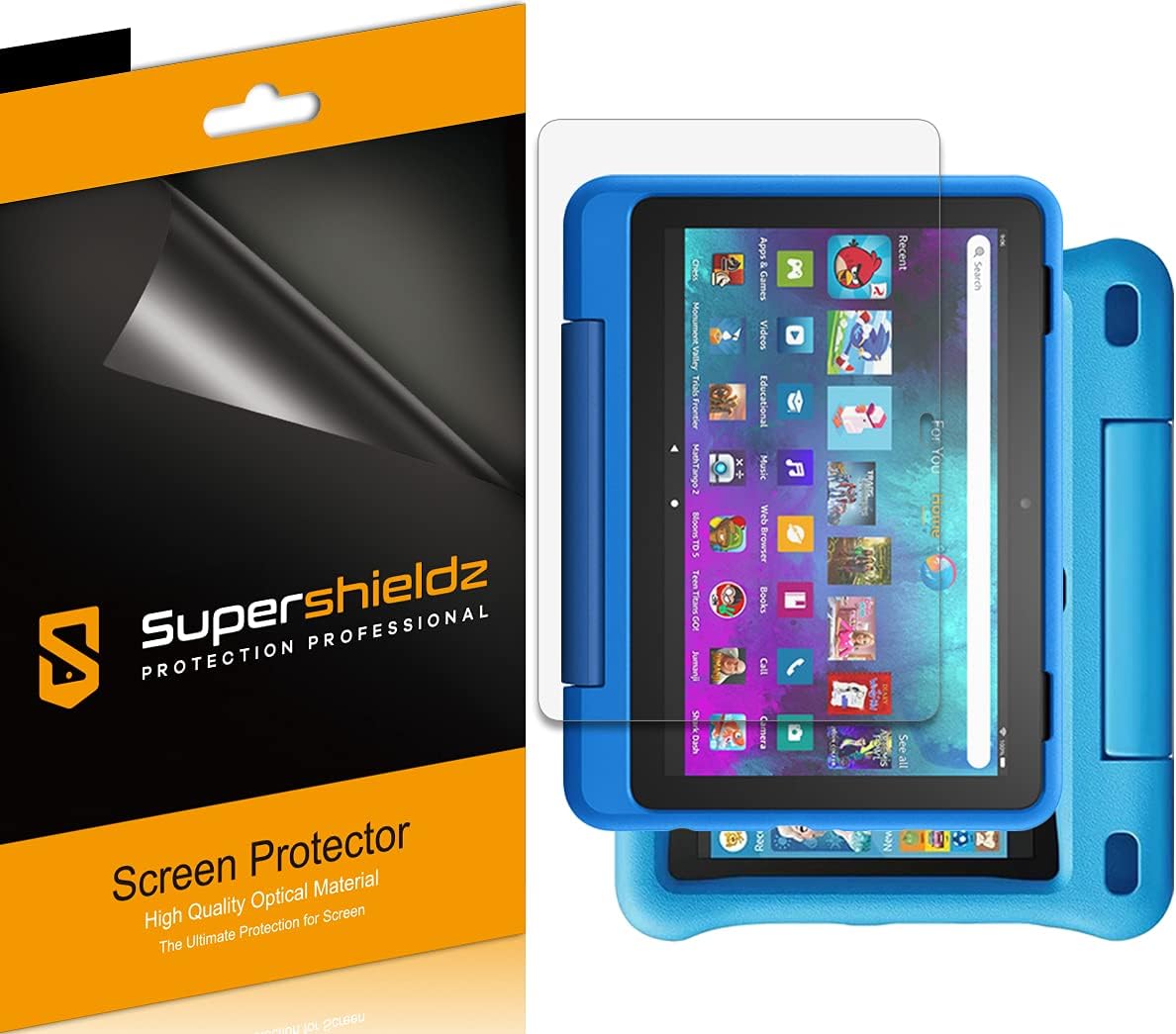Supershieldz (3 Pack) Designed for All-New Fire HD 8 Kids and Fire HD 8 Kids Pro Tablet 8 inch (12th/10th generation – 2024/2022/2020 release) Screen Protector, High Definition Clear Shield (PET)