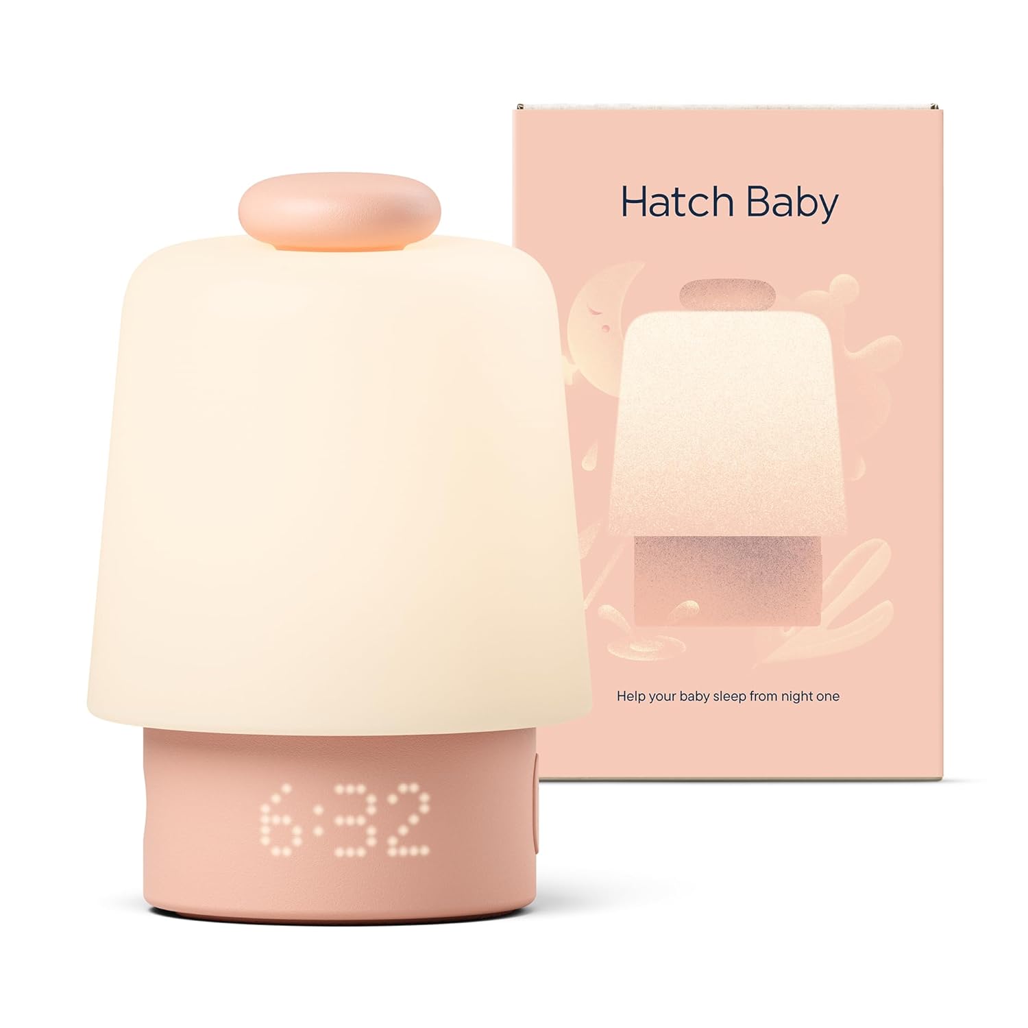 Hatch Baby Sound Machine, Night Light | Hatch Baby | Sleep Support | Registry Essential, Routine Builder, Time-to-Rise Alarm Clock, White Noise, Nursery Stories, Toddler Kids (Wi-Fi) (Peach)