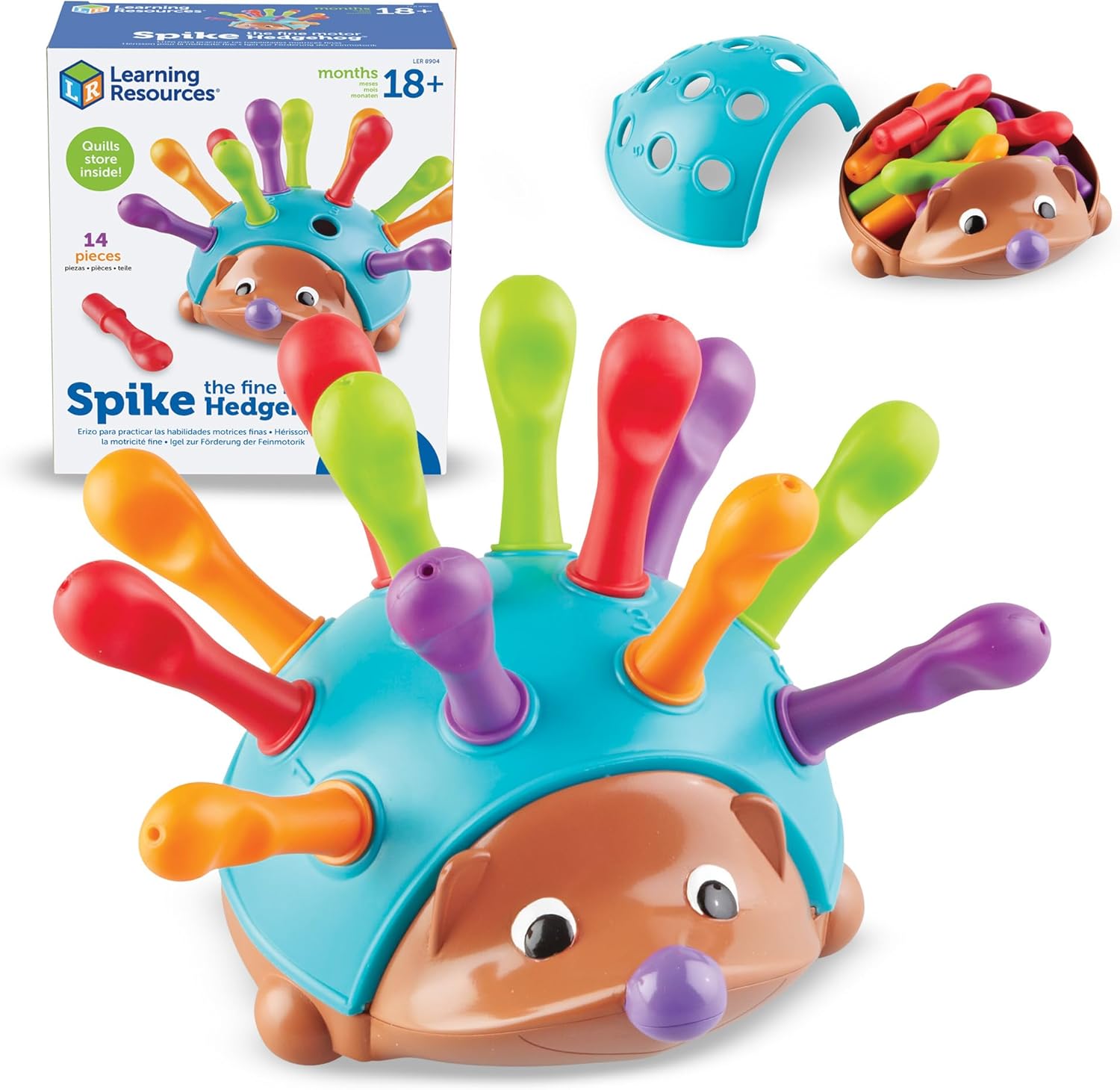 Learning Resources Spike The Fine Motor Hedgehog – Toddler Montessori Toys, Stacking Shape, Gifts For Boys And Girls, Sorting And Matching Skill Activities, Educational Games, Kindergarten