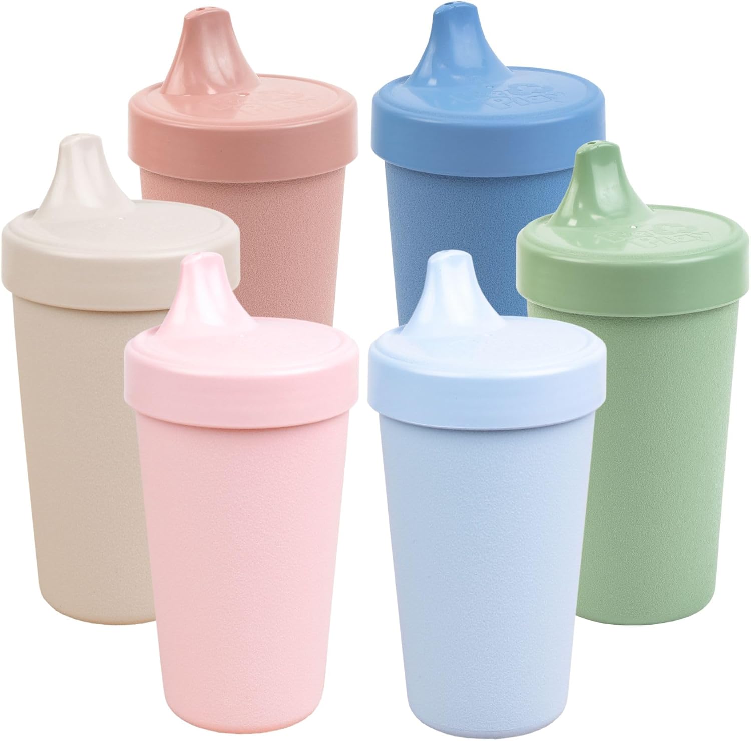 Re-Play Spill-Proof Sippy Cups for Toddlers – Kids Reusable 10 Oz Set of 6, Dishwasher & Microwave Safe, Made in USA, Meadow
