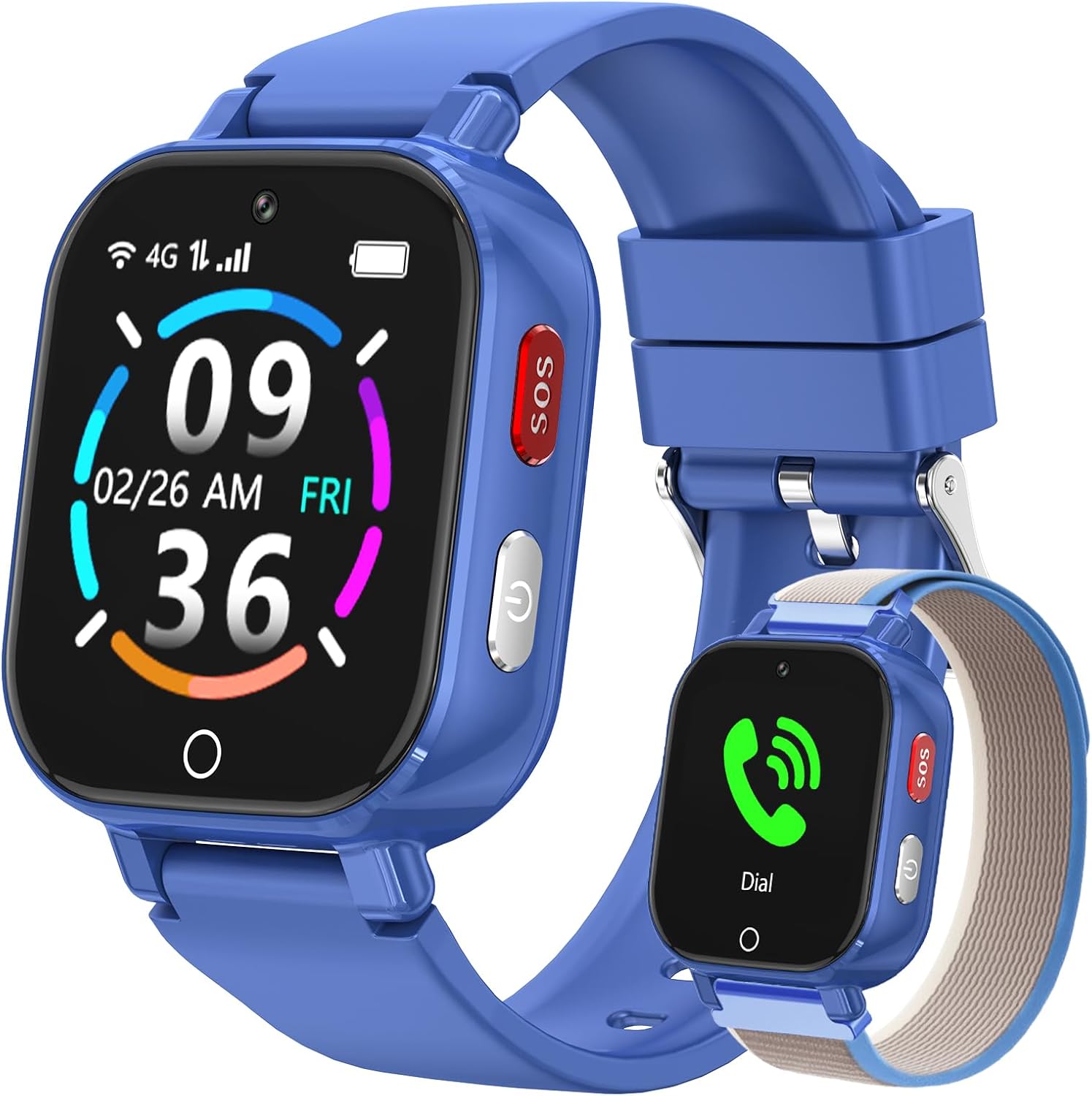 Transformers 4G Kids Smart Watch with GPS Tracker for Boys Girls Two Way Call Video Chat SOS IP68 Waterproof Pedometer Gift for Child 4-12 Year Olds