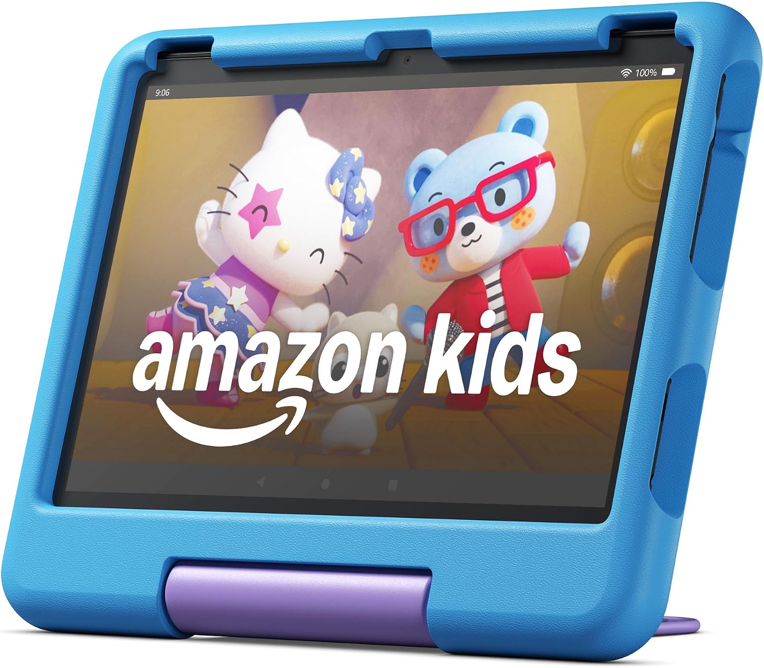 Amazon Kids Bundle Including Fire HD 10 Kids tablet (32 GB, Blue) + Echo Glow Multicolor Smart Lamp, Nightlight for kids