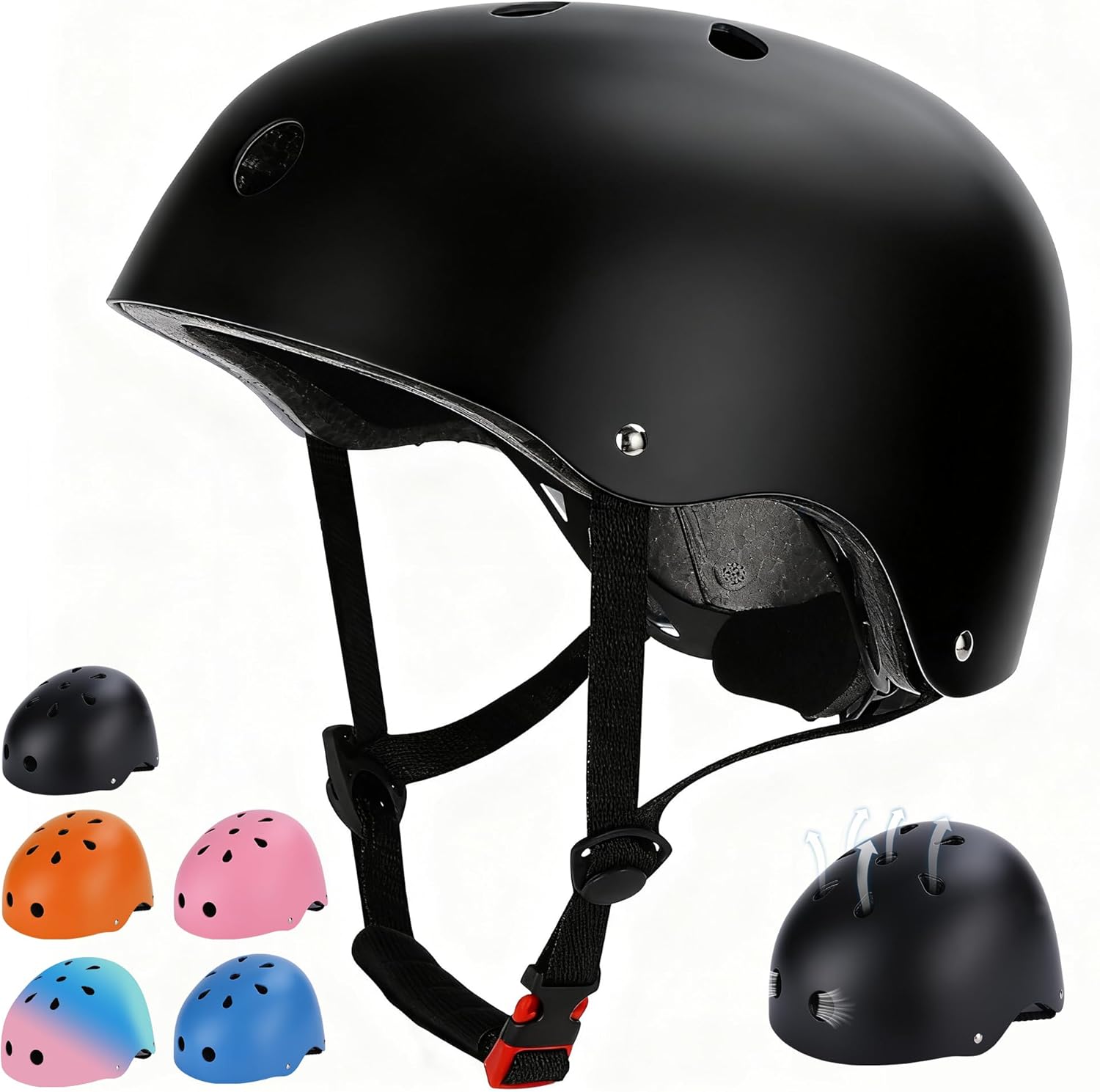 Kids Bike Helmet, Toddler Helmet for Youth Boys Girls Ages 3-5/5-8/8-14 Year Old, Adjustable Fit & Lightweight, Multi-Sport Safety for Skateboard Skating Bicycle Scooter Cycling