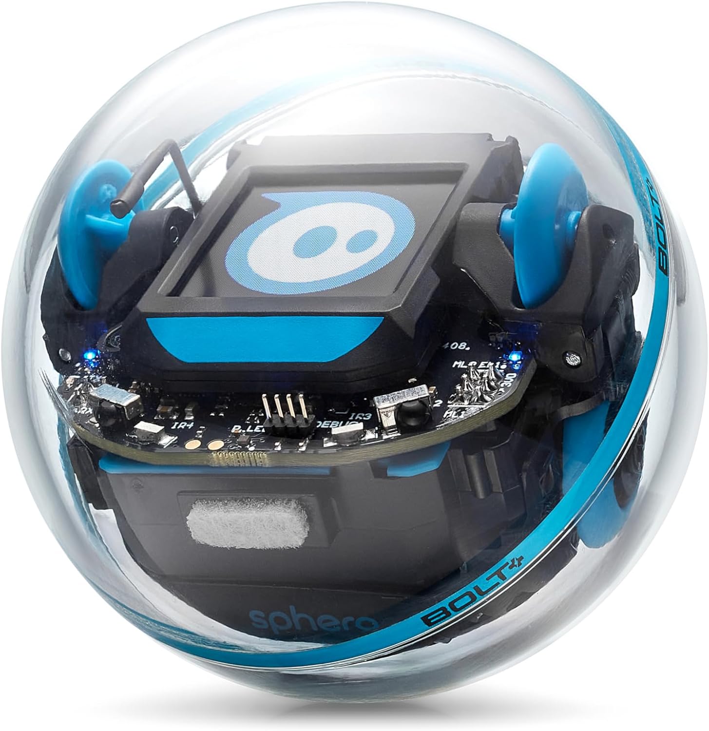 Sphero Bolt+ Coding Robot | Program with Draw, Blocks, Python & JavaScript, Animated LCD Screen, Ages 8+, Durable, Qi Charging, Waterproof