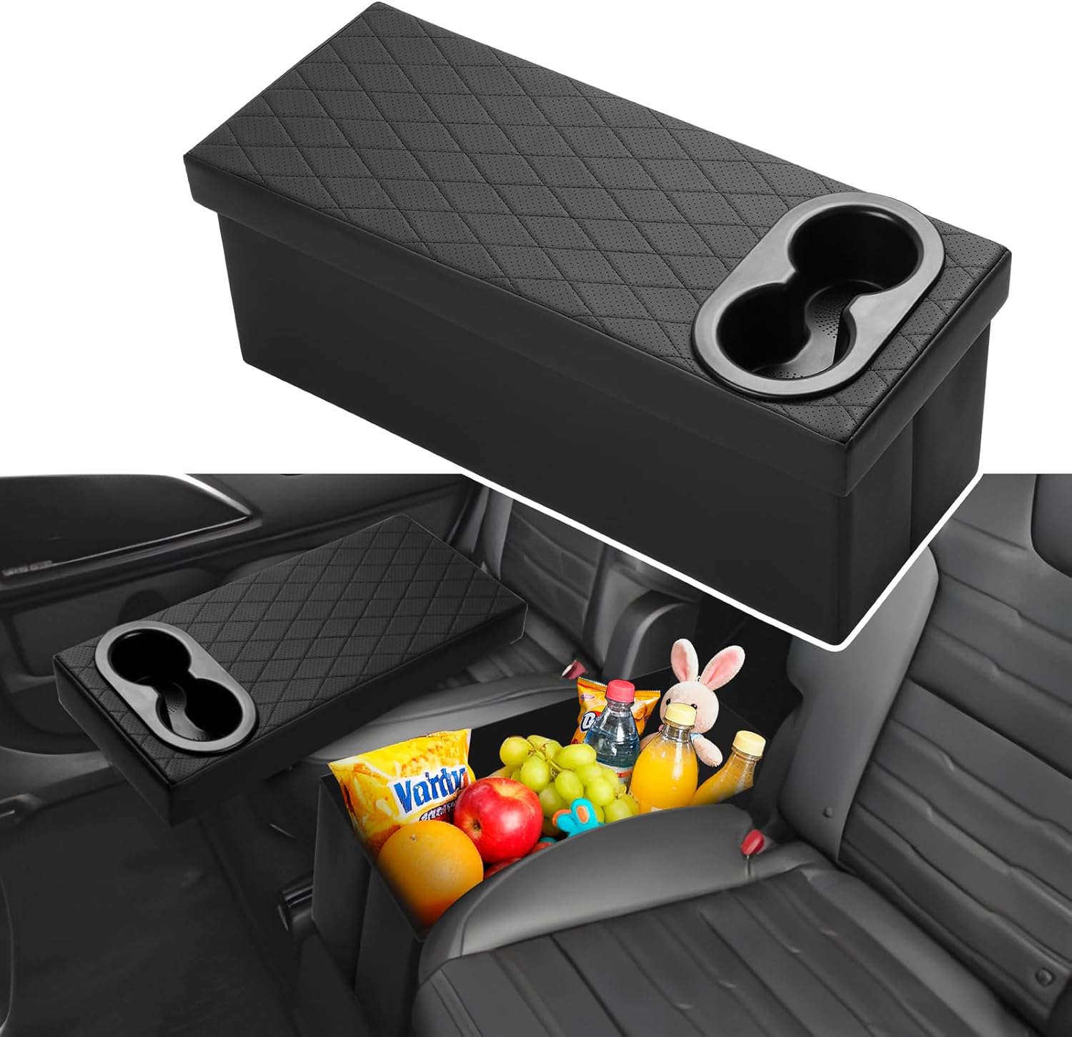 Shademax Custom for Kia Telluride Seat Organizer with Cup Holders Car Backseat Organizer for Kia Telluride 2020-2025 2026 Accessories Car Console Organizer for Kids Toys, Baby Supplies, Travel Dog Toy
