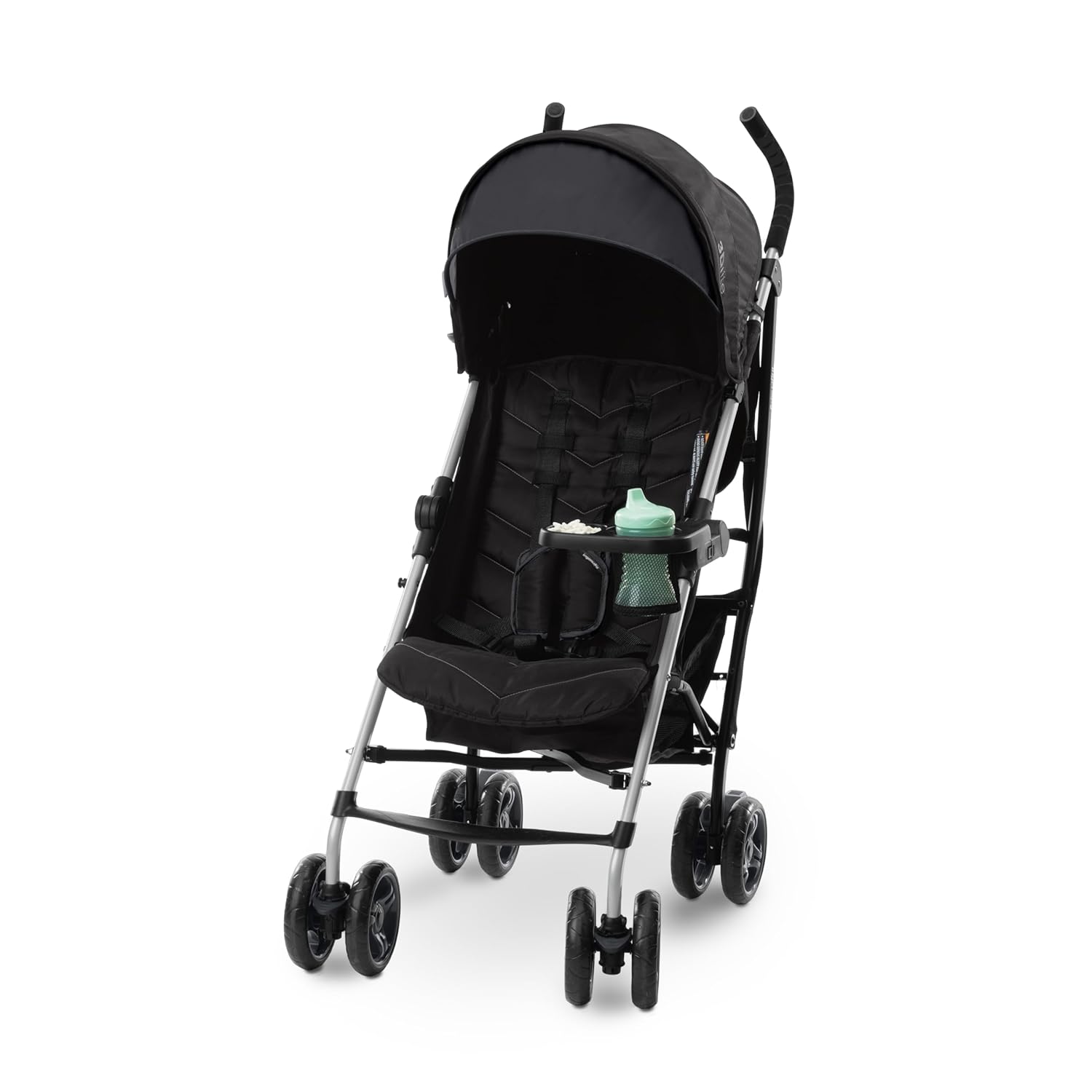 3Dlite Convenience Stroller, Gray – Lightweight Stroller with Aluminum Frame, Large Seat Area, 4 Position Recline, Extra Large Storage Basket – Infant Stroller for Travel and More