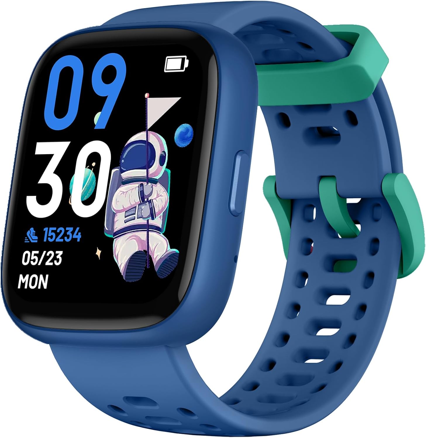 Smart Watch for Kids with Find My, 1.83″ Fitness Tracker Watch No APP No Phone Needed, Pedometer, Heart Rate, Sleep Monitor, IP68, Puzzle Games for Girls Boys Teens 5-16, Gift, Blue