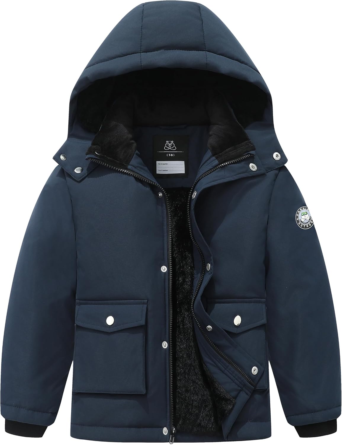 Boy’s Winter Coat Waterproof Puffer Jacket| Thicken Fleece Lining Warm Windbreak Hooded Down Parka for Kids