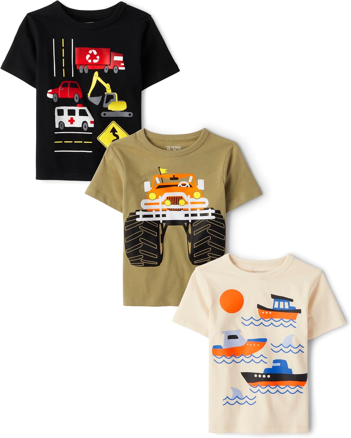 The Children’s Place Baby Boys’ Graphic T-Shirts (3-Pack)