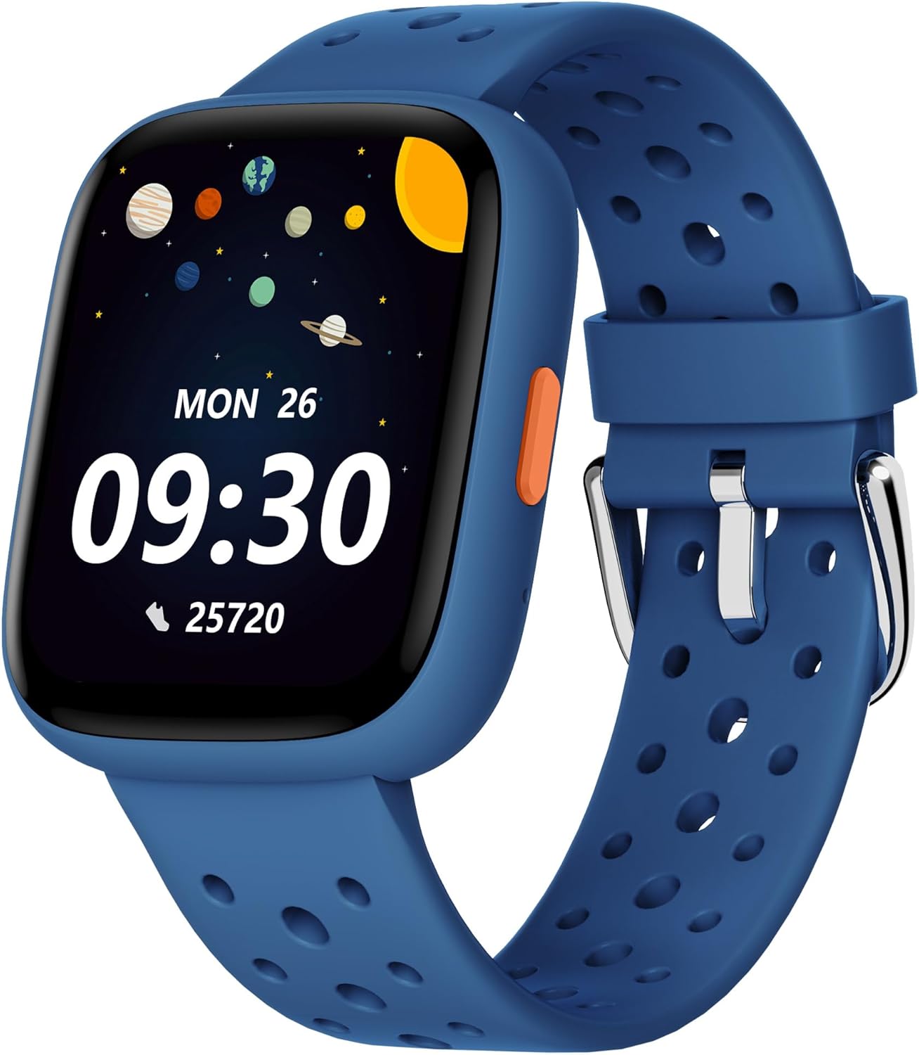 BIGGERFIVE Smart Watch for Kids No APP No Phone Needed, 1.8″ Fitness Tracker Watch Pedometer, Heart Rate, Sleep Monitor, IP68 Waterproof, Step Counter, Puzzle Games for Girls Boys Teens 5-16, Blue