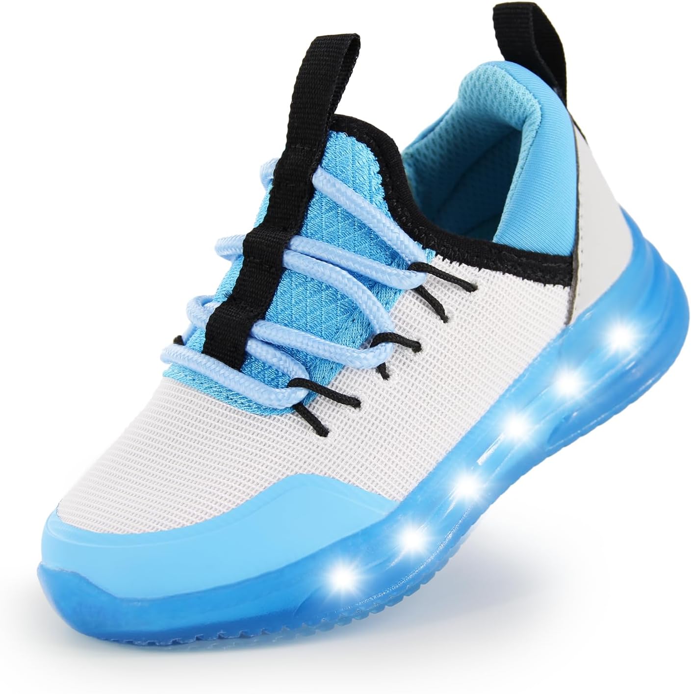 YESKIS Toddler Boys Girls Light Up Shoes Lightweight Mesh Breathable Fashion Led Flashing Walking Running Sneakers for Toddler and Little Kid