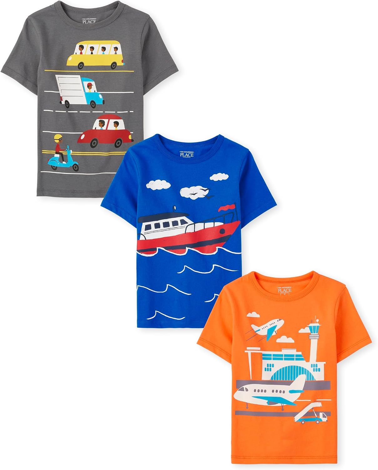 The Children’s Place Baby Boys’ Graphic T-Shirts (3-Pack)