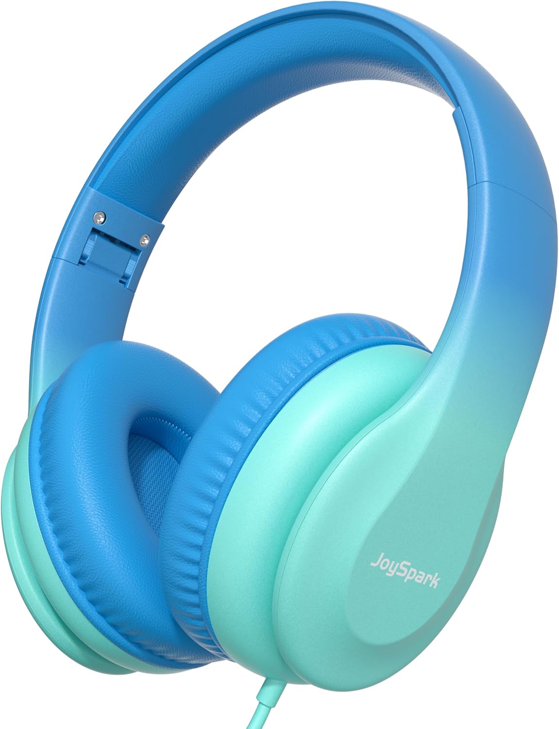 JoySpark Kids Headphones, Over-Ear Wired Headphones for Kids, 85dBA Volume Limited, Foldable Stereo Sound Toddler Headsets, 3.5mm Jack for School Entertainment, Gradient Blue