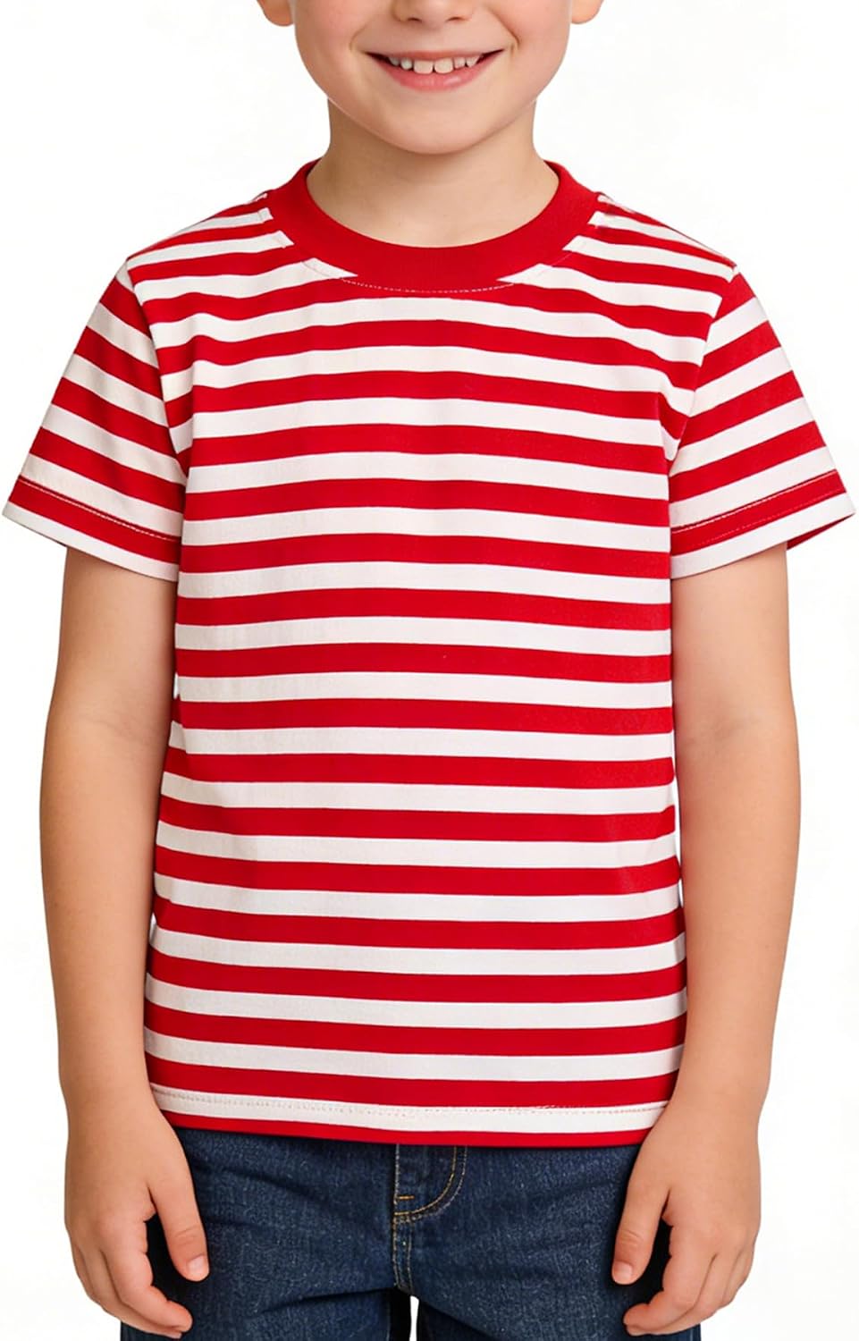 GOODKIDS Toddler Boys Girls T Shirts Kids Striped Shirt Casual Cotton Short Sleeve Crew Neck Tee Tops for 1-8 Years Youth