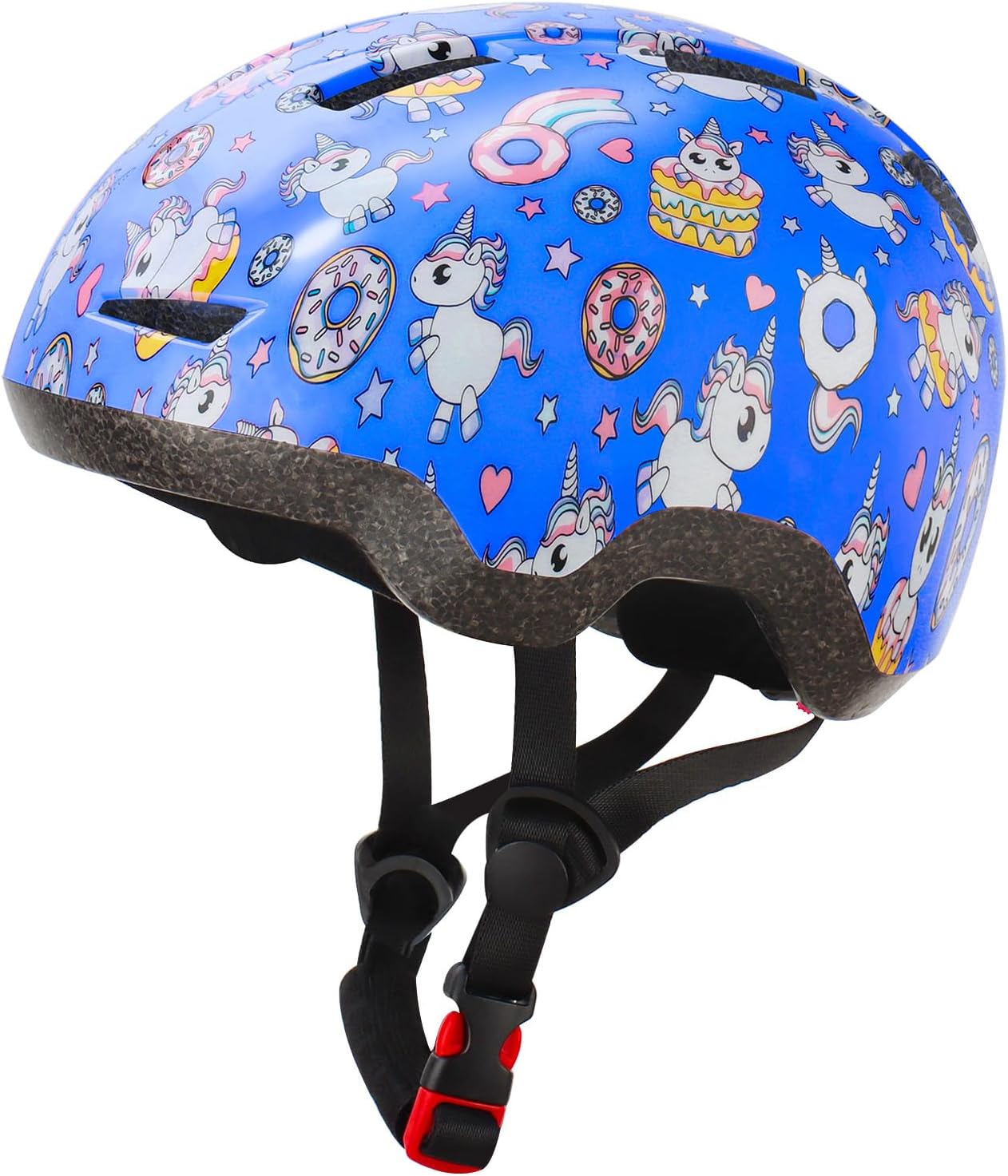 Kids Bike Helmet for Ages 3-8, Toddler Helmet for Boys Girls with Unicorn Print, Adjustable Lightweight Helmet for Cycling Scooter Skateboard