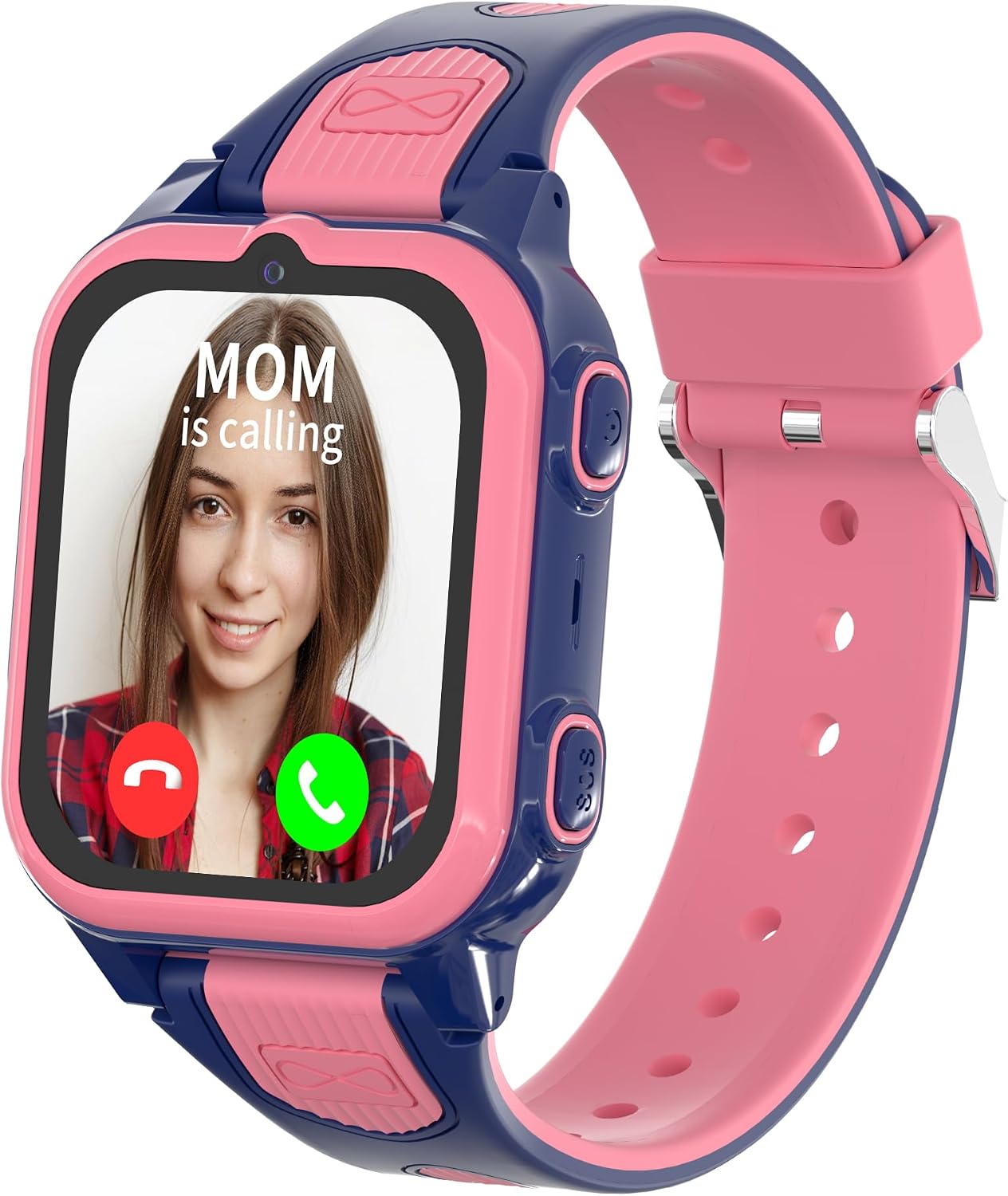 Citfis 4G Kids Smart Watches Girls with GPS Tracker & Phone Call, GPS Smartwatch for Kids Age 5-12 with SOS Calling, HD Camera Video Call Voice Chat Alarm Clock Pedometer Touchscreen (Pink)