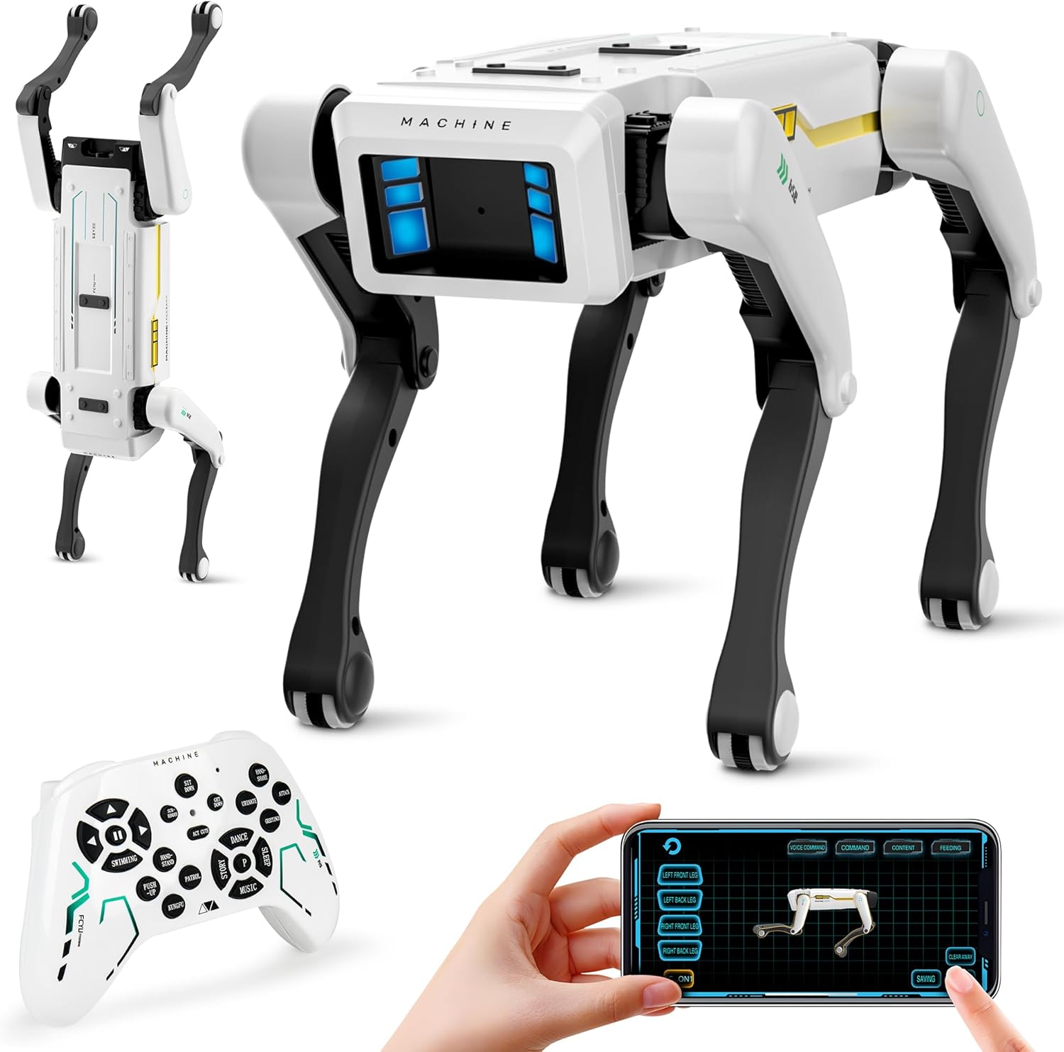 Smart Robot Dog – Interactive STEM Pet with Voice Control, 30+ Actions & APP Programming, Durable Design for Kids Age 6+ (Compatible with iOS/Android)