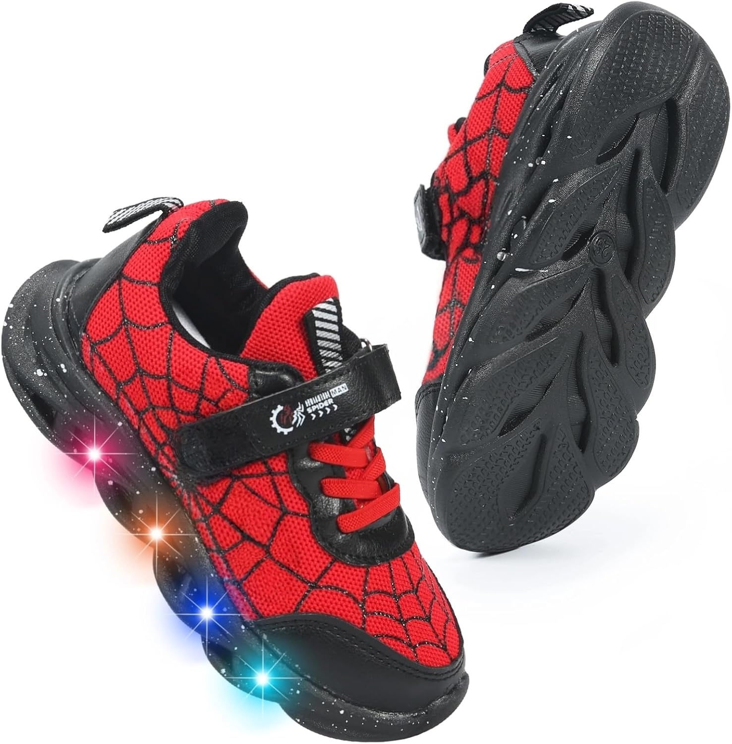 Cartoon LED Illuminated Sneakers for Outdoor Sports and Running with Breathable Design and Party Fun