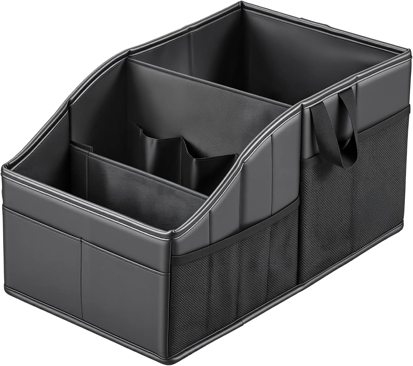 WHHMK Car Storage, Sturdy Leather Car Backseat Organizers, Support Up to 33 LB of Weight Automotive Front Seat Organizer, Floor Organizer and Storage Used for SUV Truck Toy Snack Water Bottle Holder