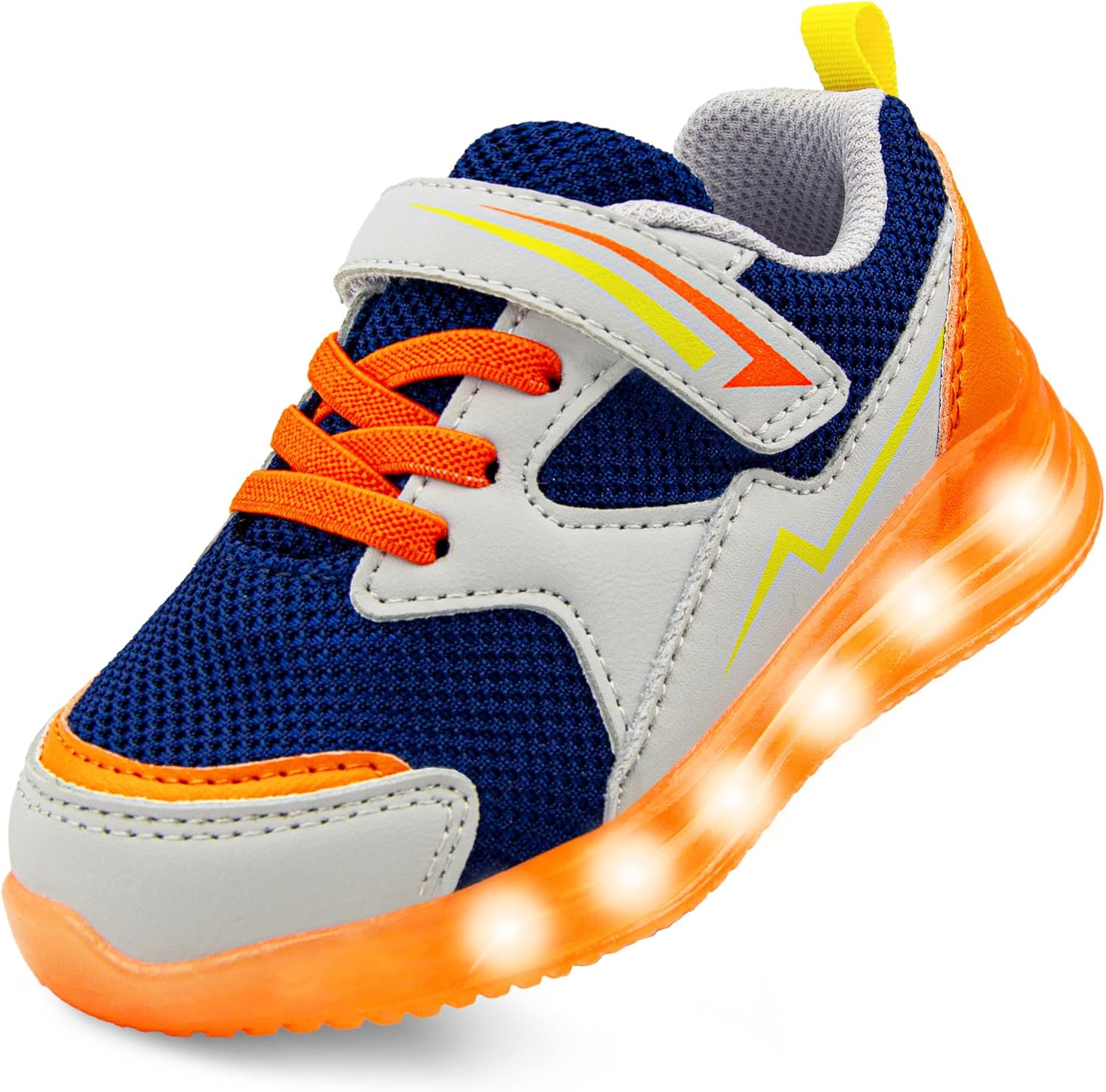 YESKIS Toddler Boys Girls Light Up Shoes LED Flashing Lightweight Mesh Breathable Adorable Running Sneakers for Toddler and Little Kid
