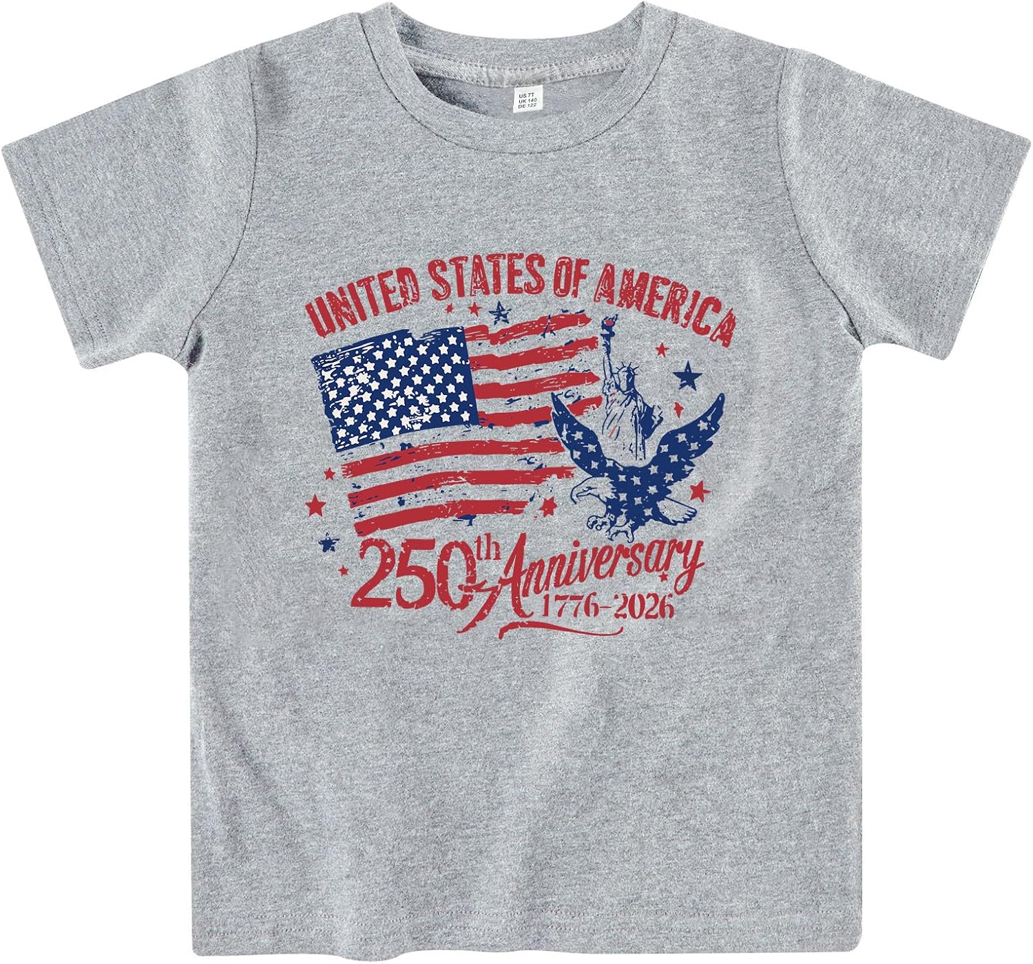 Toddler 4th of July Shirts Kids American Flag T-Shirts Boys Girls Patriotic Independence Day Memorial Day Tops Tees