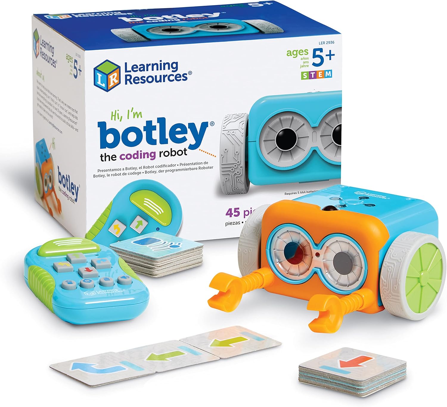 Learning Resources Botley the Coding Robot – Code Games for Boys and Girls, Robotics for Kids, STEM Programming, Scientific Building Toys, Engineering Gift Set