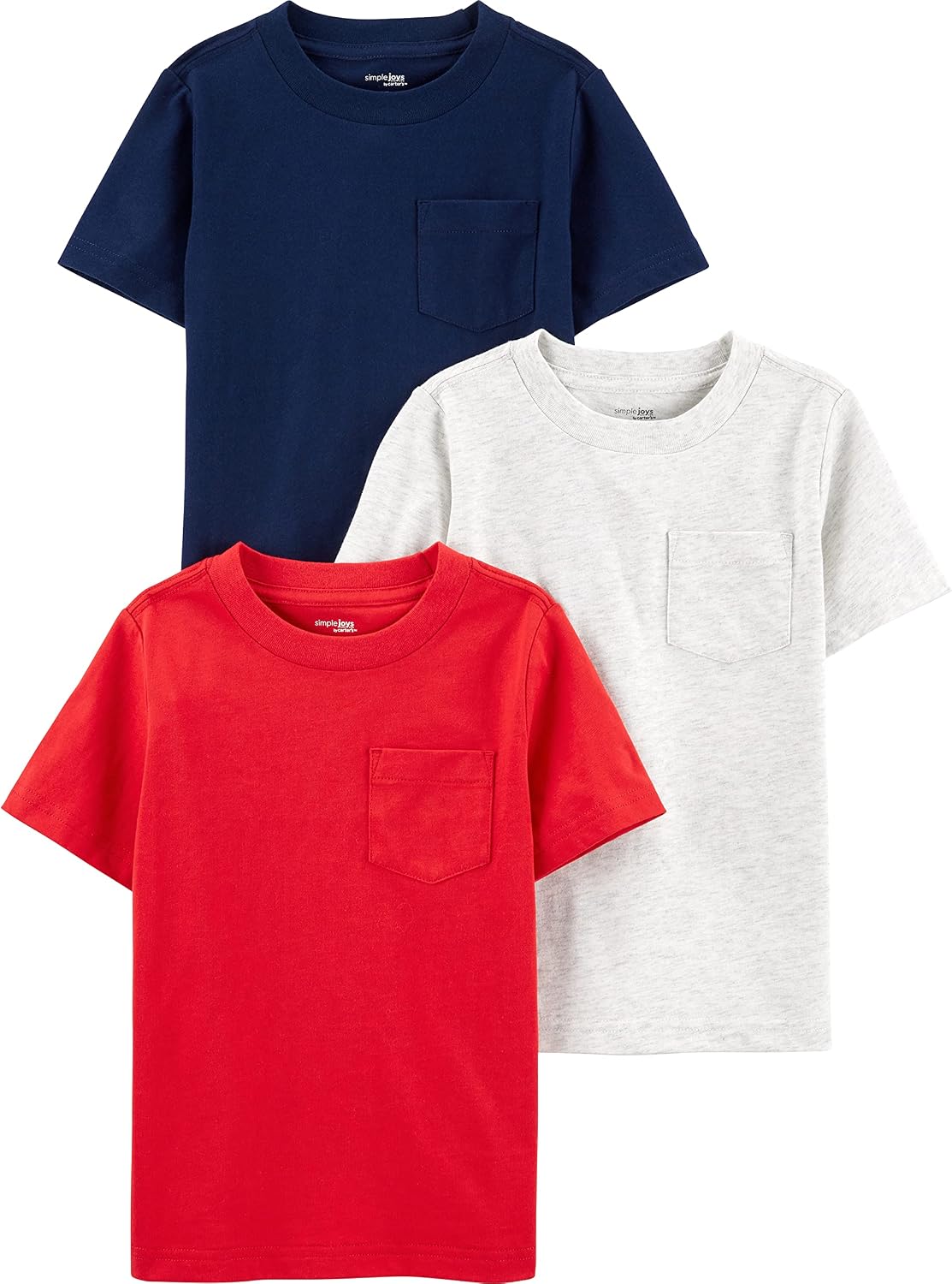Simple Joys by Carter’s Baby Boys’ 3-Pack Short-Sleeve Tee Shirts