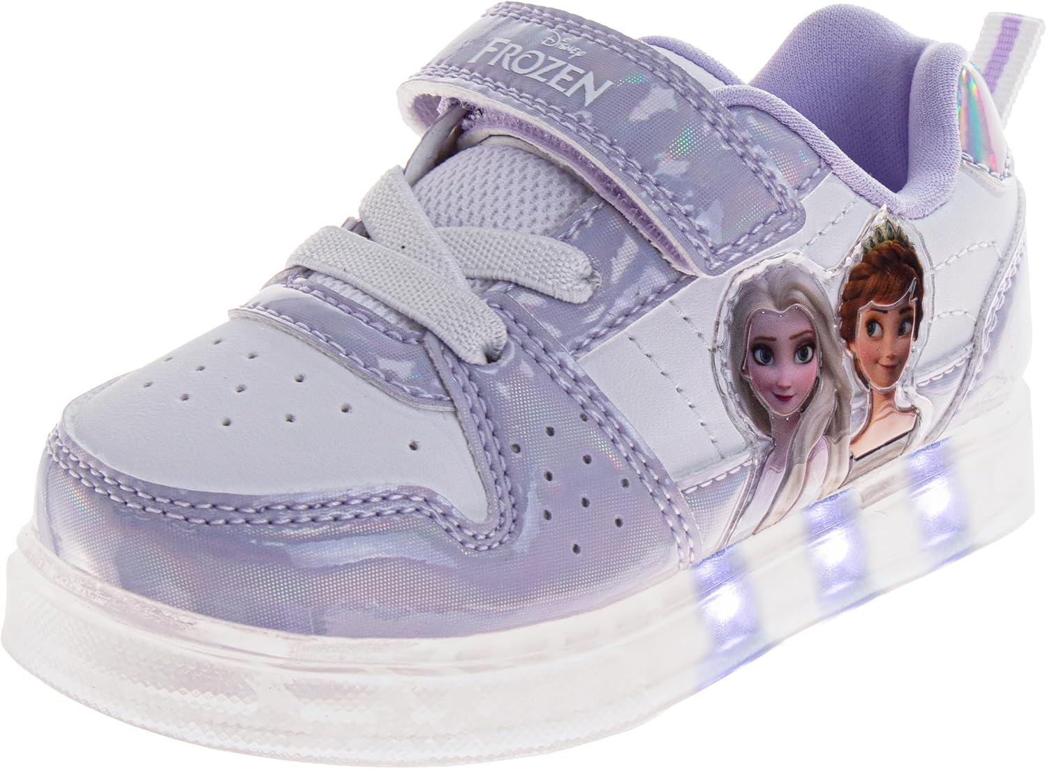 Girls Character Court Light Up Sneakers Minnie Mouse Frozen Stitch Paw Patrol Moana Disney Princess Casual LED Shoes for Girl Size 6-10 Toddler 11-12 Little Kid