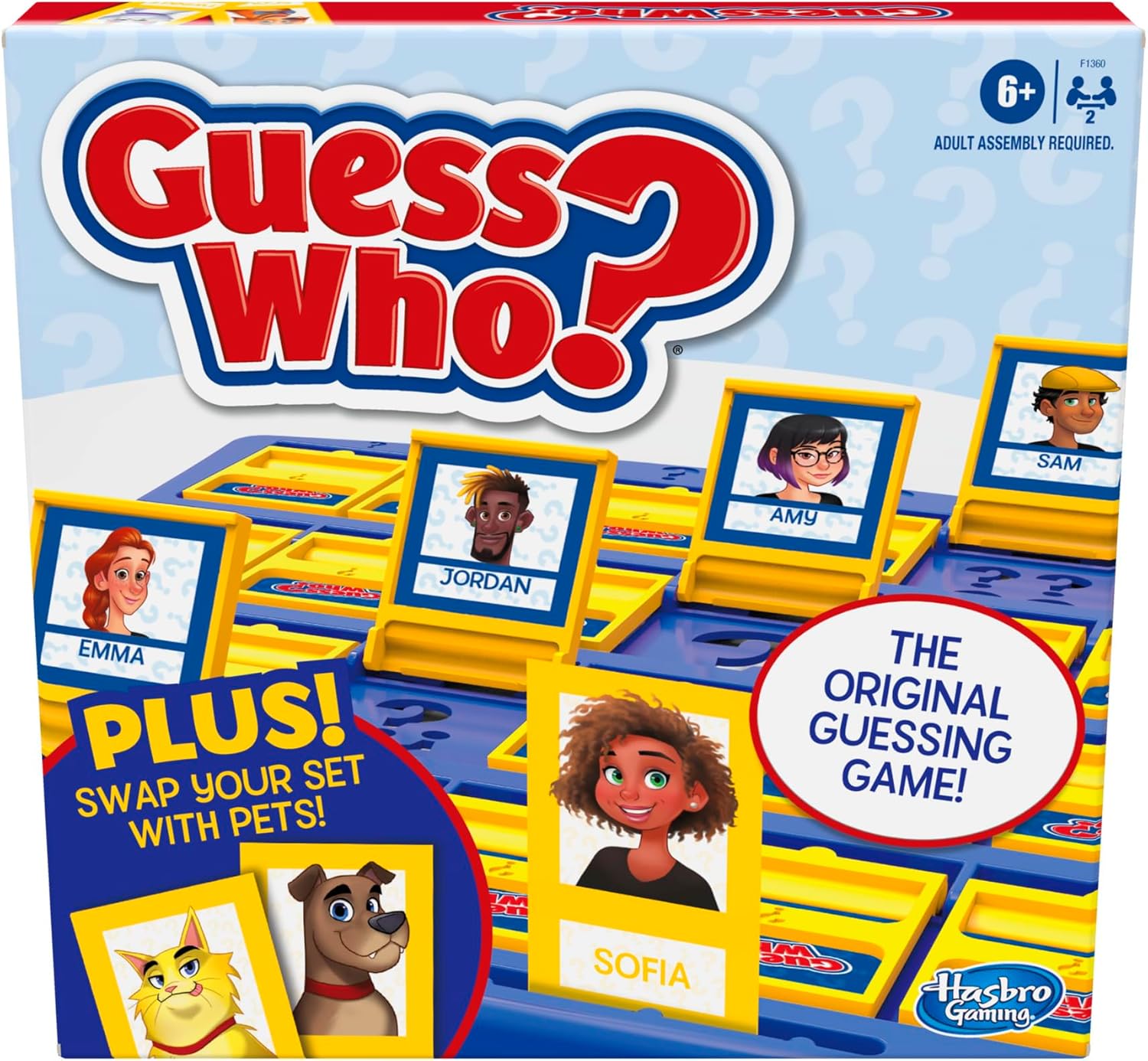 Hasbro Gaming Guess Who? Board Game, with People and Pets Cards, The Original Guessing Game for Kids, Ages 6 and Up, Easter Gifts for Boys and Girls (Amazon Exclusive)