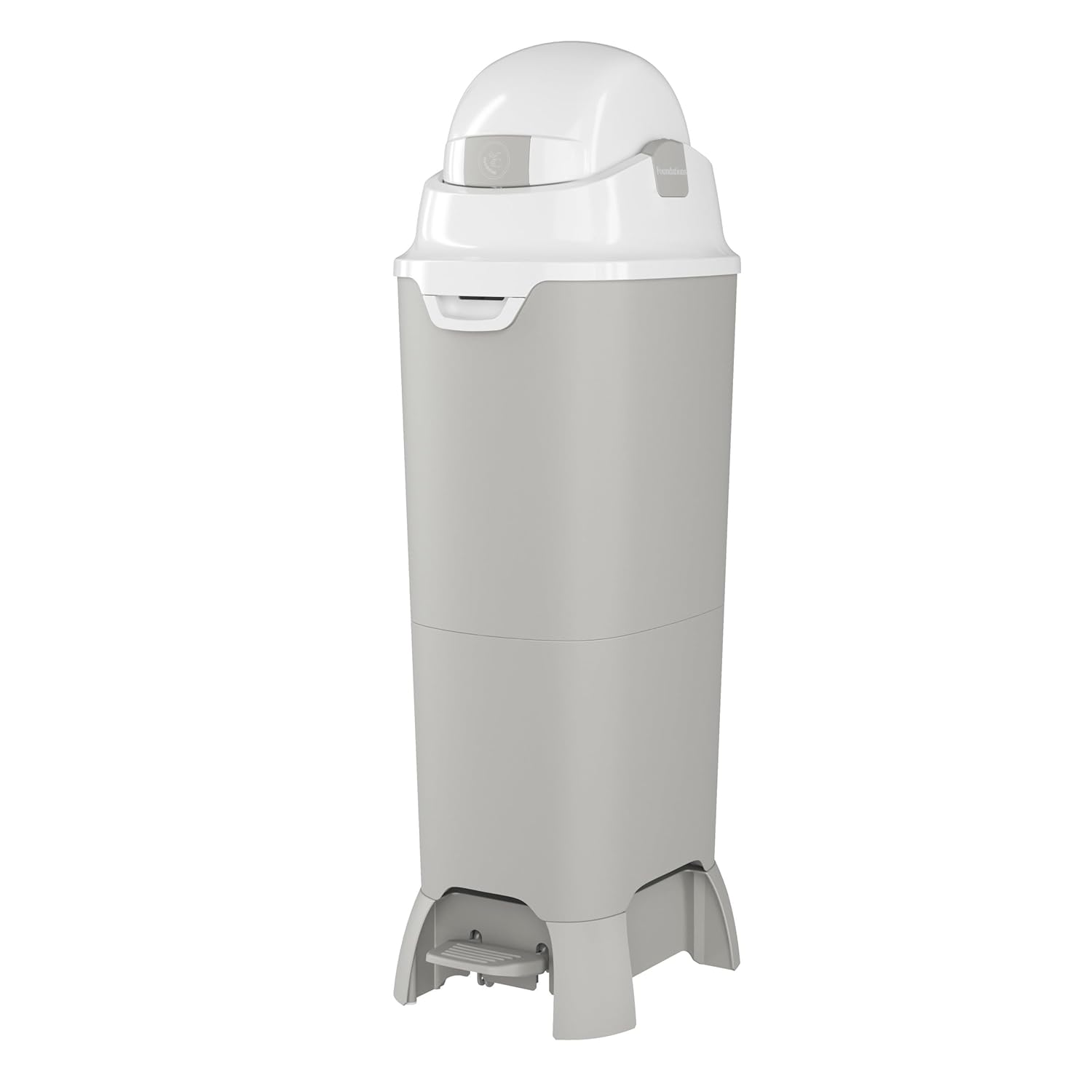 Foundations Hands Free Tall Diaper Pail with Airtight Lid – Durable & Odorless Disposal, Large Capacity, Holds up to 60 Newborn Diapers, Refill with Any Bags, Baby Registry Gift – Gray (9622057)