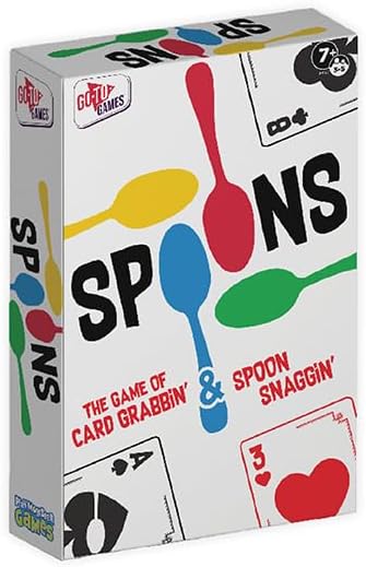 Spoons Games, Card Games for Kids – Deck of Cards, 3-5 Multi-Player Card Game, Ages 7+