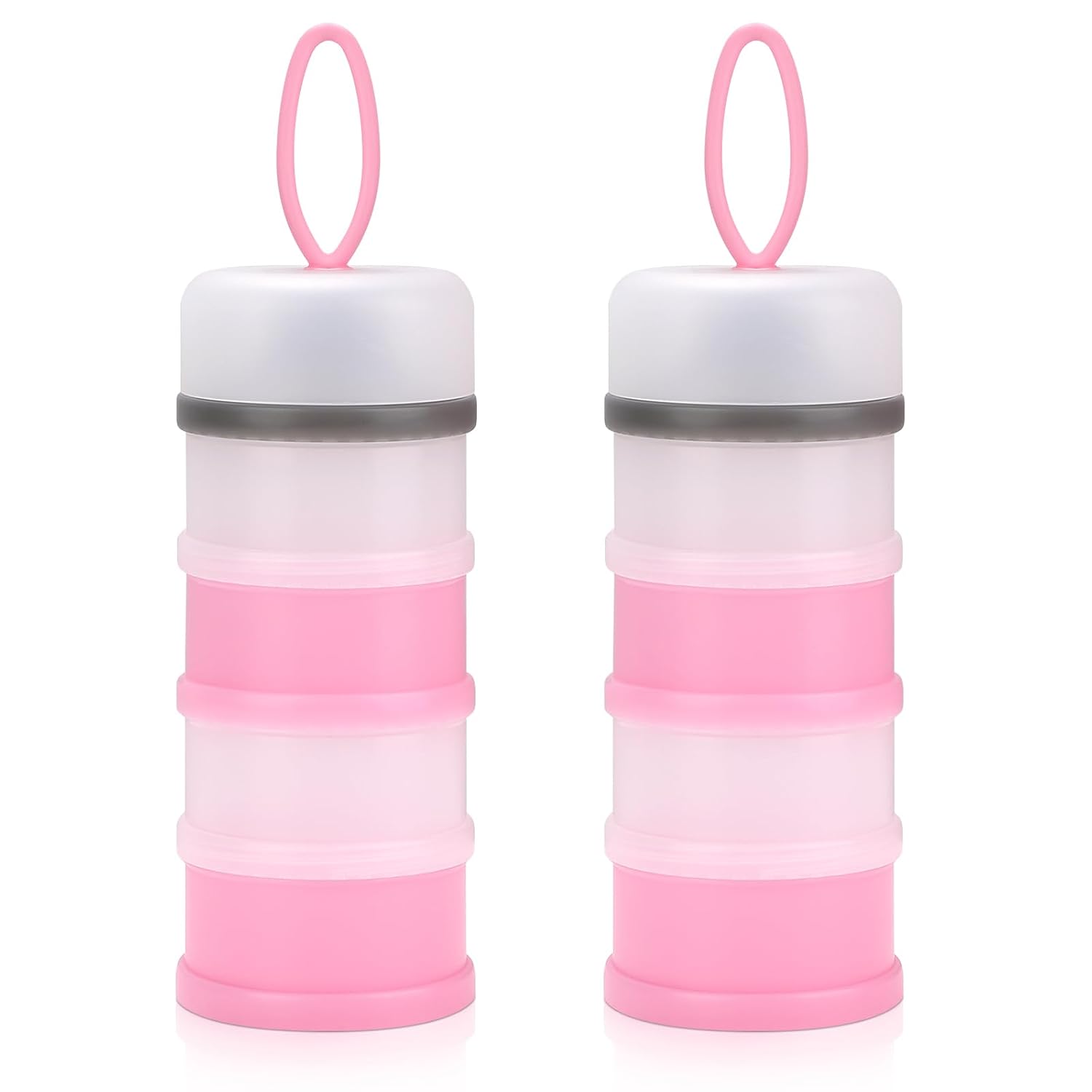 Accmor 2 Pack Baby Formula Dispenser On The Go, Stackable Formula Dispenser Formula Container to Go, Non-Spill Portable Milk Powder Kids Snack Storage Container, BPA Free