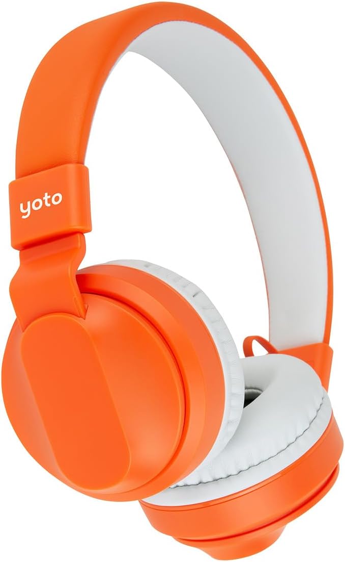 YOTO Wireless Headphones – Kids Accessories, Lightweight Comfortable Adjustable & Foldable Over-Ear Bluetooth Earphones with Travel Bag, Volume-Limiting for Safe Listening