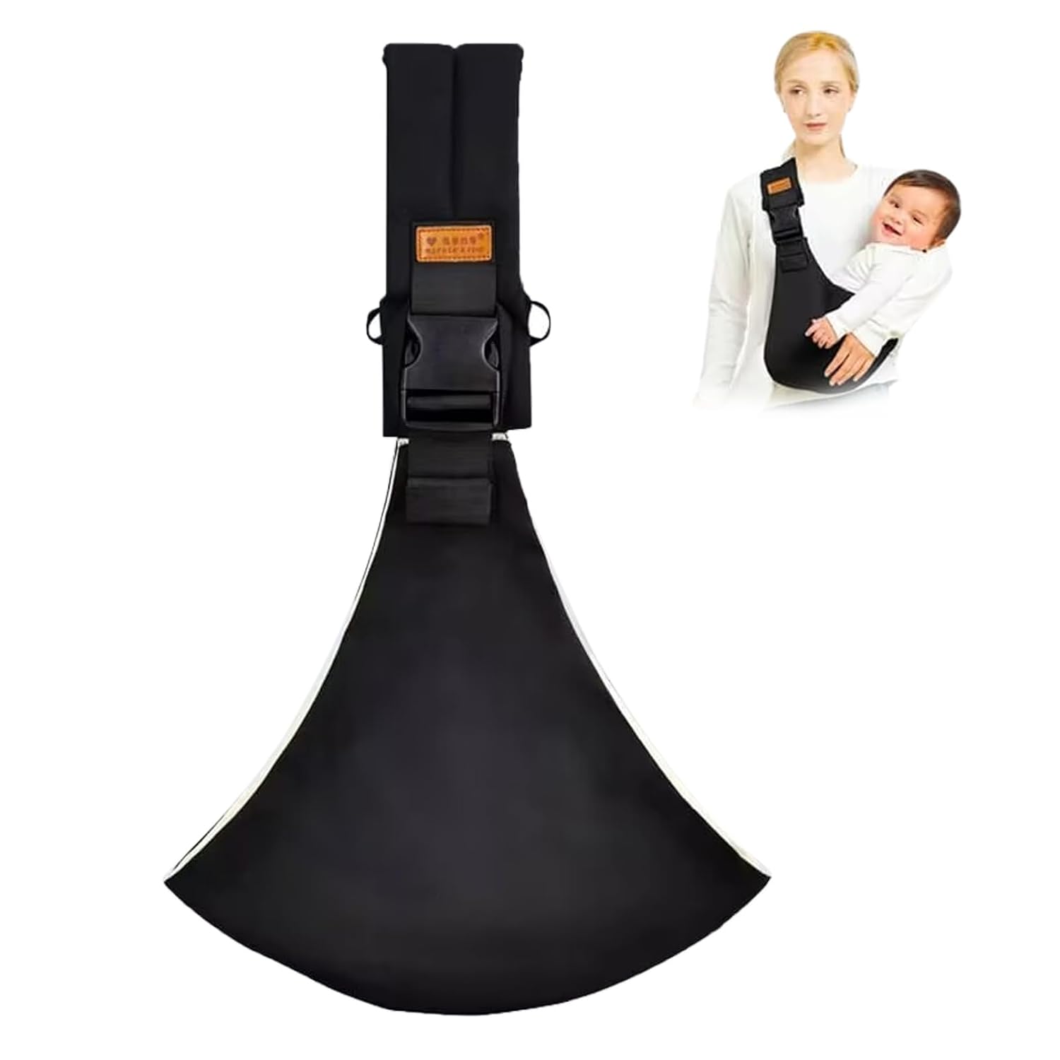 yemyig Baby Sling Carrier,Toddler Carrier, 2026 New Baby Carrier Newborn to Toddler,Portable Lightweight Non-Slip Hip Seat Carrier 10-30lbs(Black)