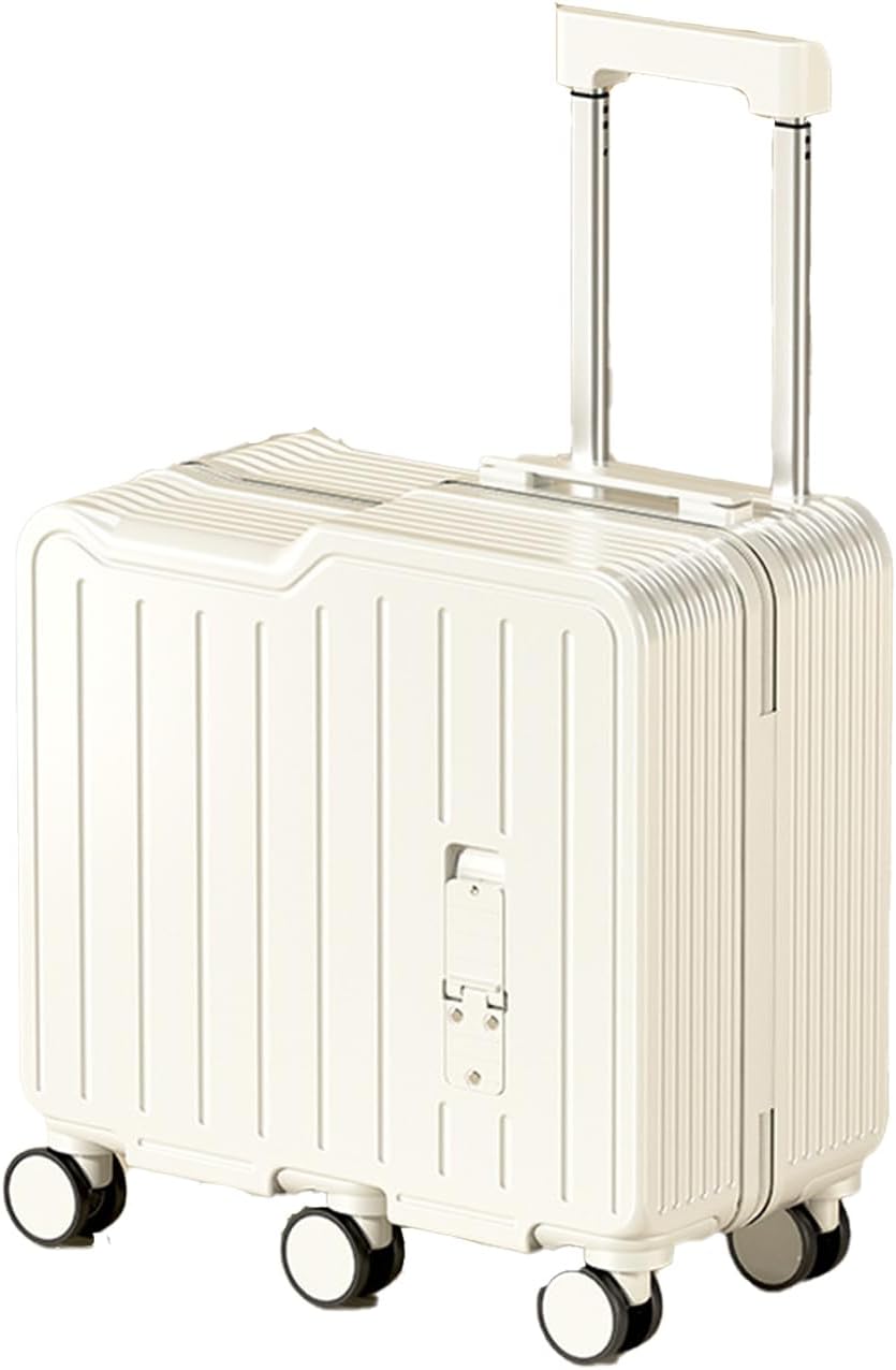 20″ Ride-On Suitcase for Kids, Ride on Kids Luggage Six Wheels Suitcase with Spinner Wheels Ride on Toddler Luggage Travel Rolling Suitcases for Boys Girls (White)