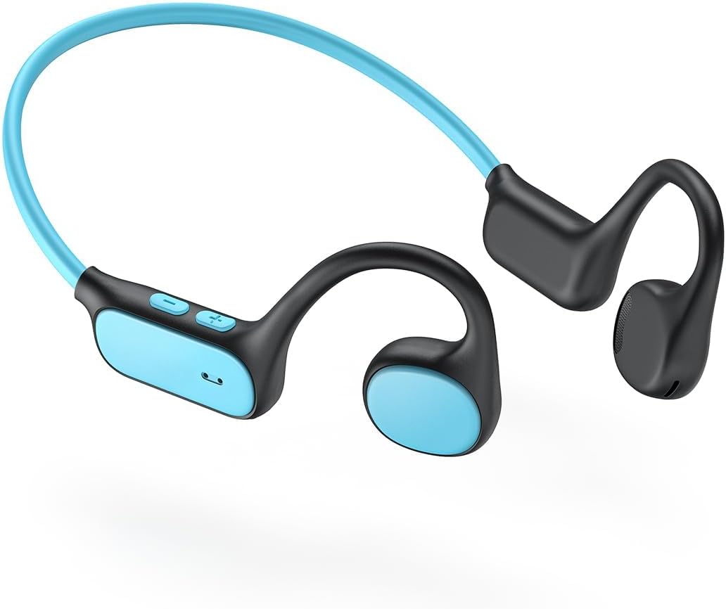 iClever Kids Bluetooth Headphones, Air Conduction Open Ear Headphones, Safe Volume 74&85dBA, 360° Bending Resistance Durable, 11.5H Playtime, Bluetooth 5.4 Kids Wireless Headphones for Travel/School