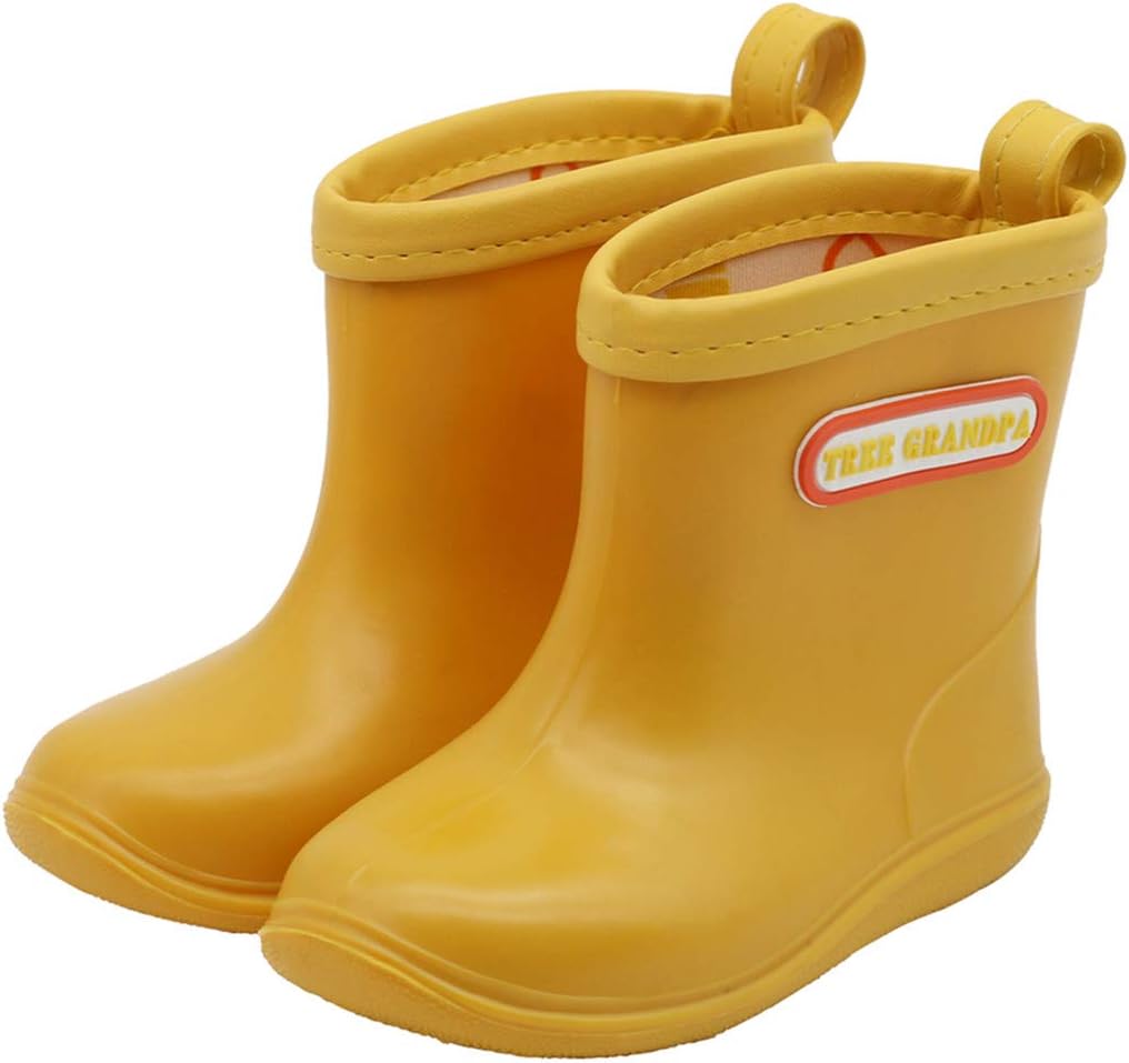 Toddler Rain Boots Baby Rain Boots Short rain boots for toddler Easy-on Lightweight and Waterproof