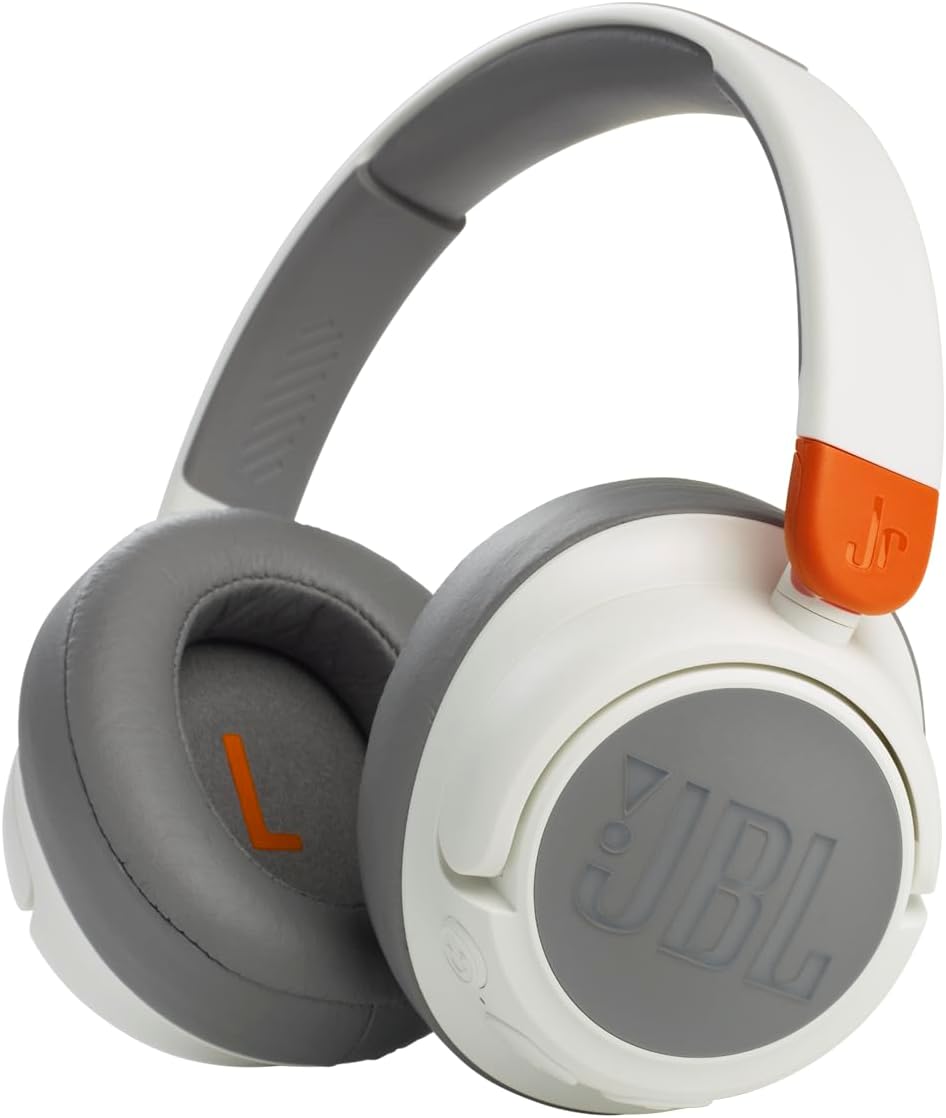 JBL JR 460NC – Wireless Over-Ear Noise Cancelling Kids Headphones – White