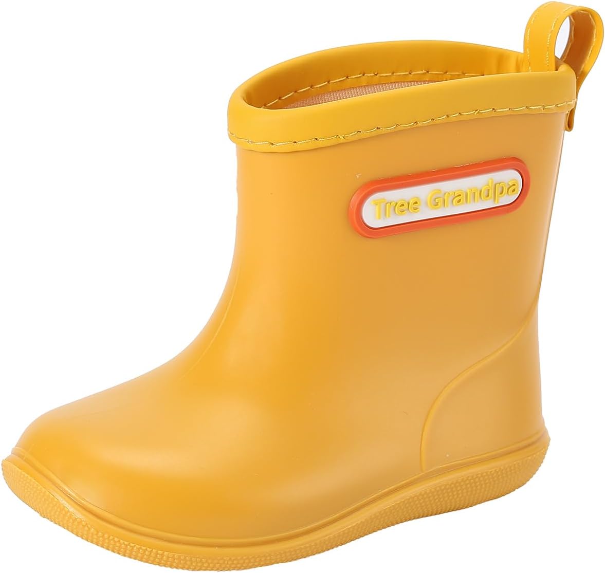 Tree Grandpa Toddler Rain Boots for Boys Girls Waterproof Baby Kids Rain Boots With Easy-on