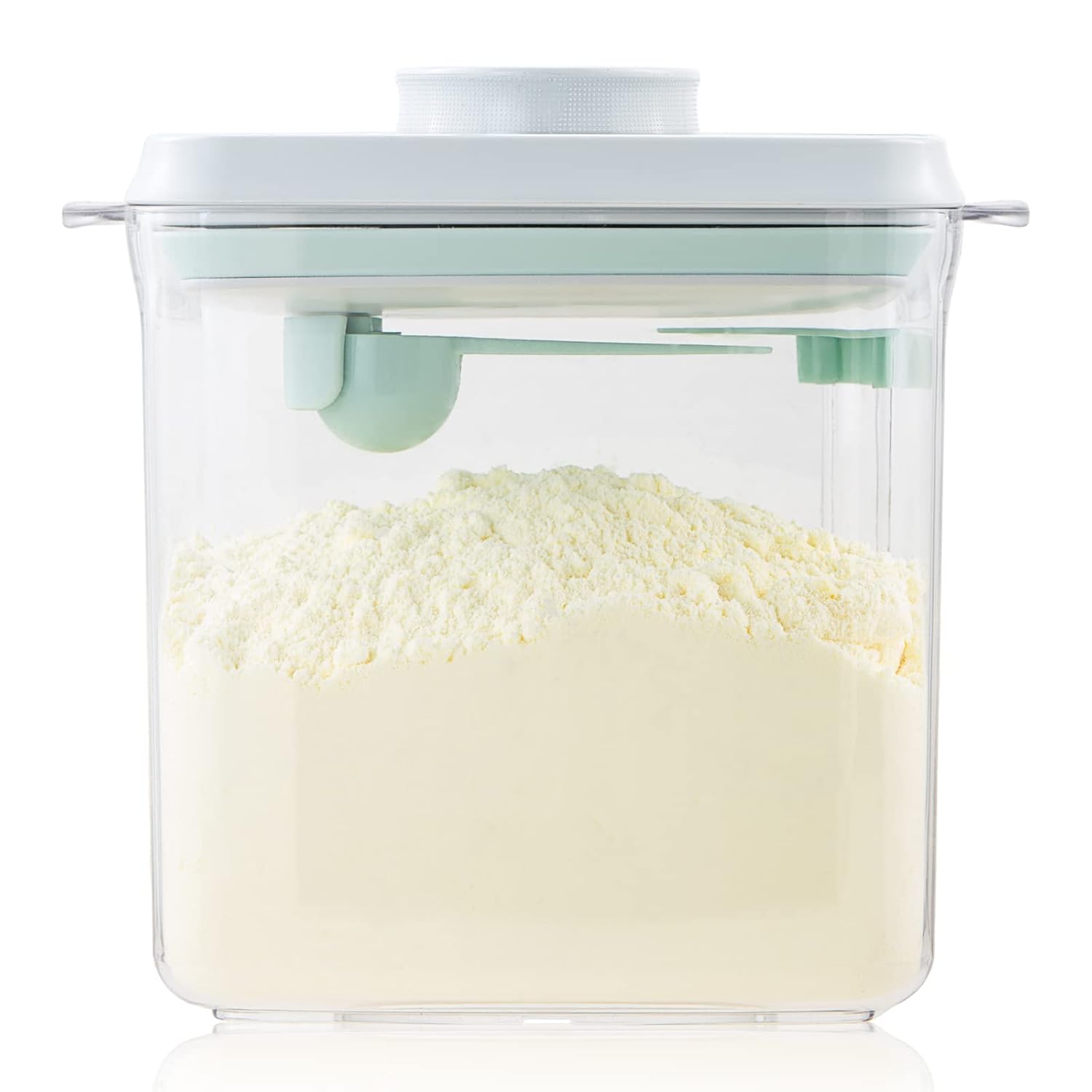 Formula Container to Go- 1700ml Pop Top Milk Powder Container, BPA-Free Airtight Formula Dispenser with Scoop and Scraper, 21OZ, 1.32LB, 600g, Clear