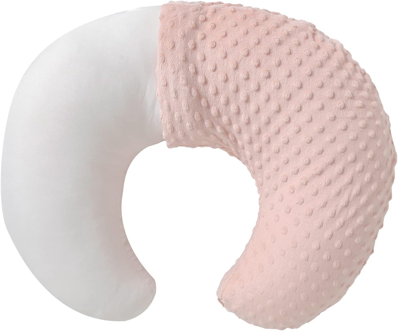 Nursing Pillow and Positioner with Cover for Breastfeeding | and Bottle Feeding, Propping Baby, Tummy Time, Baby Sitting Support, Awake-Time Support (Light Pink, 22″ x 17.7″ x 5.9″)