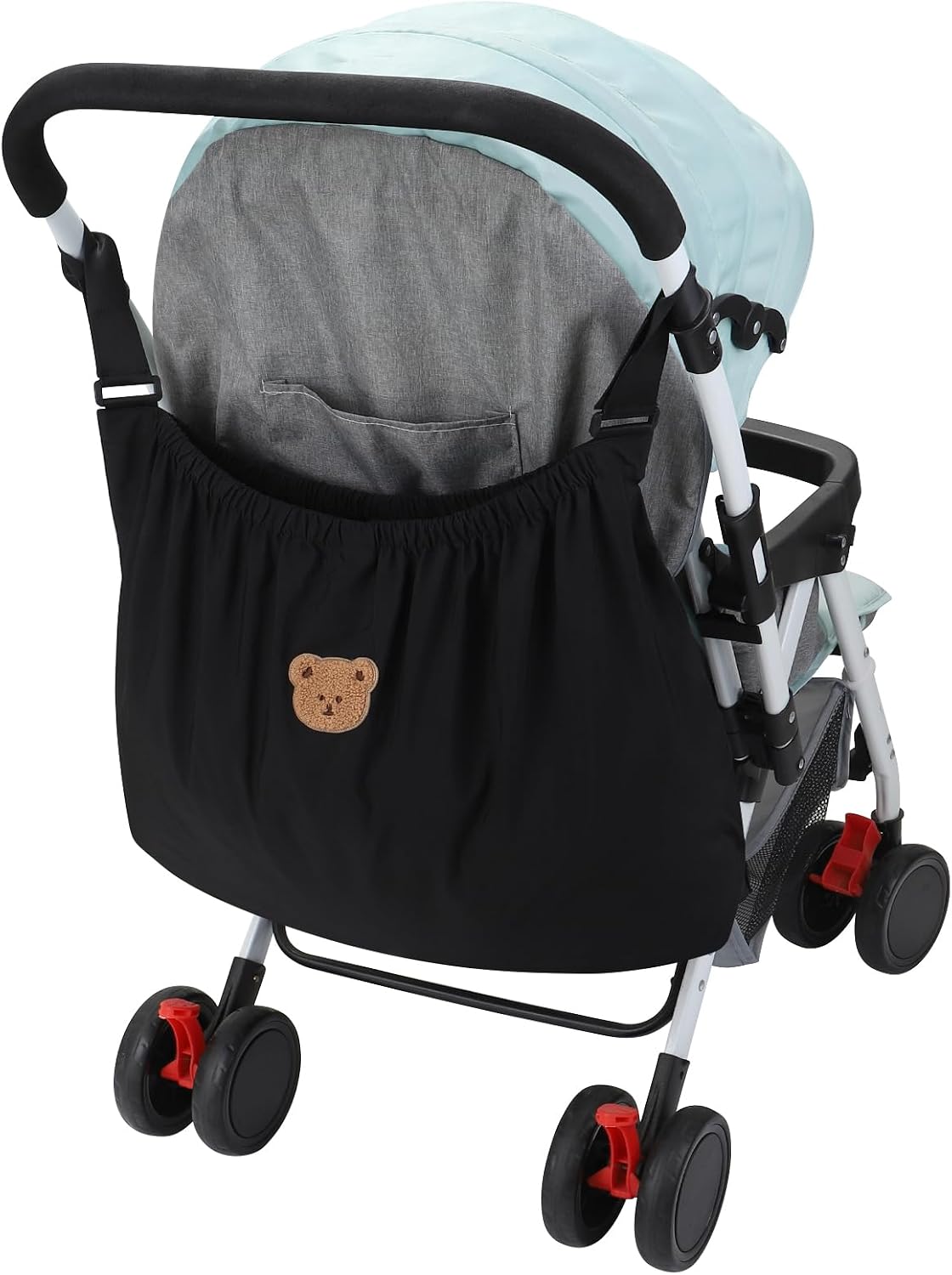 Accmor Universal Stroller Organizer, Large Storage Stroller Bag Fits for Uppababy, Nuna, Britax, Doona Strollers, Non-Slip Adjustable Storage Caddy Accessories for Stroller Crib