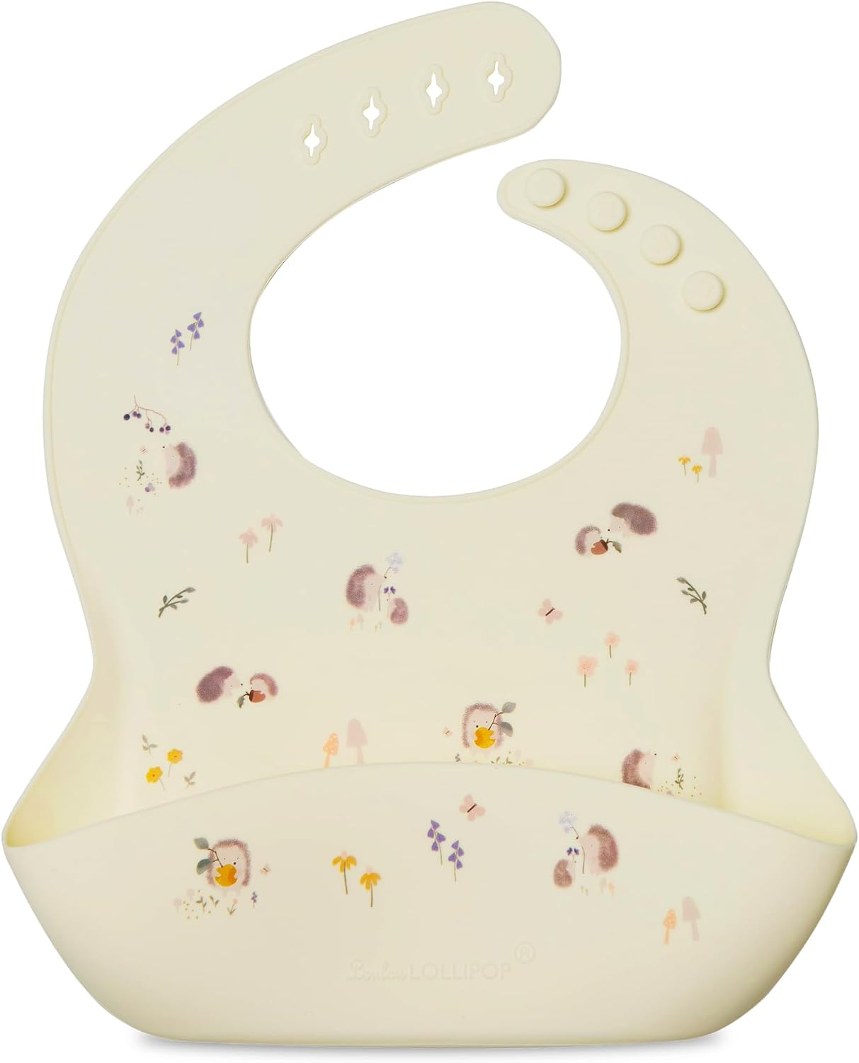 Loulou Lollipop Soft, Waterproof Silicone Feeding Bib for Babies and Toddlers