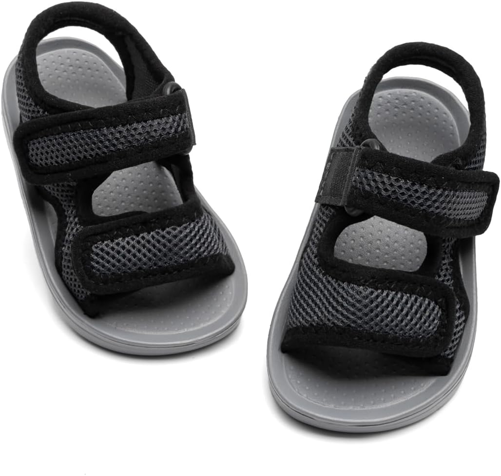Toddler Boys Girls Summer Sandals Baby Comfort Lightweight Walking Shoes Open Toe Adjustable Outdoor Beach Sandals for Kids